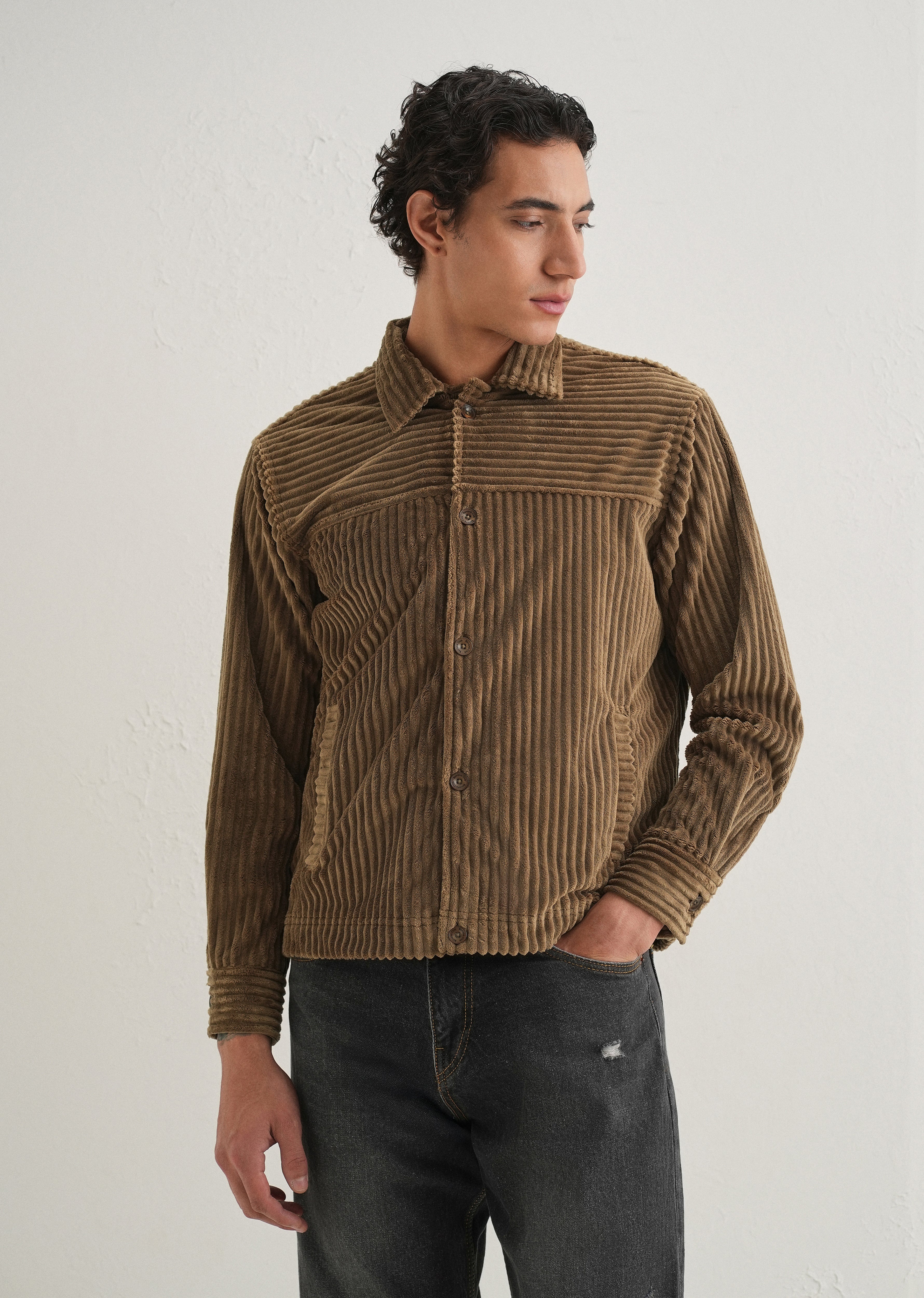 Brown Corduroy Shacket - Image 4