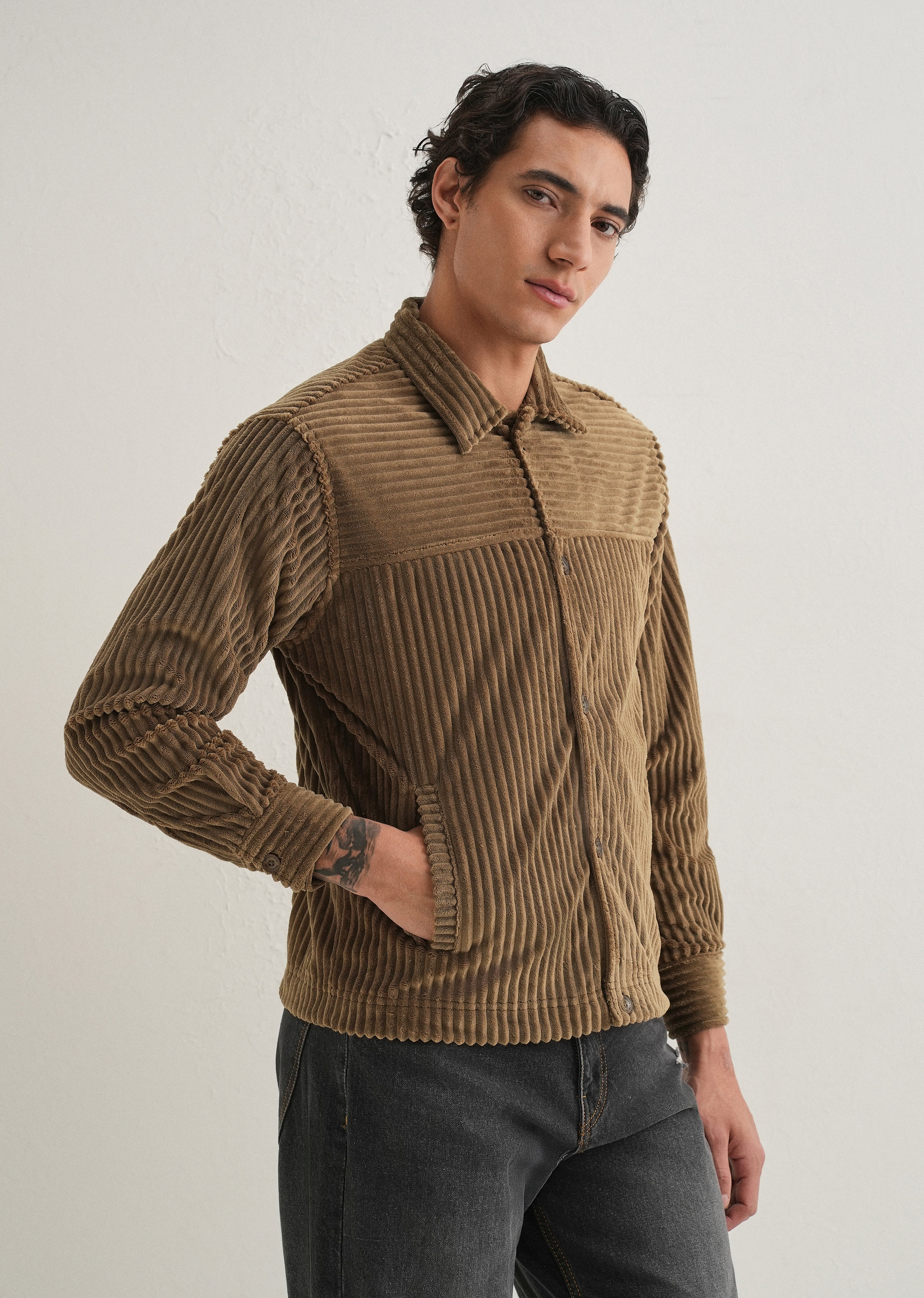Brown Corduroy Shacket - Image 5