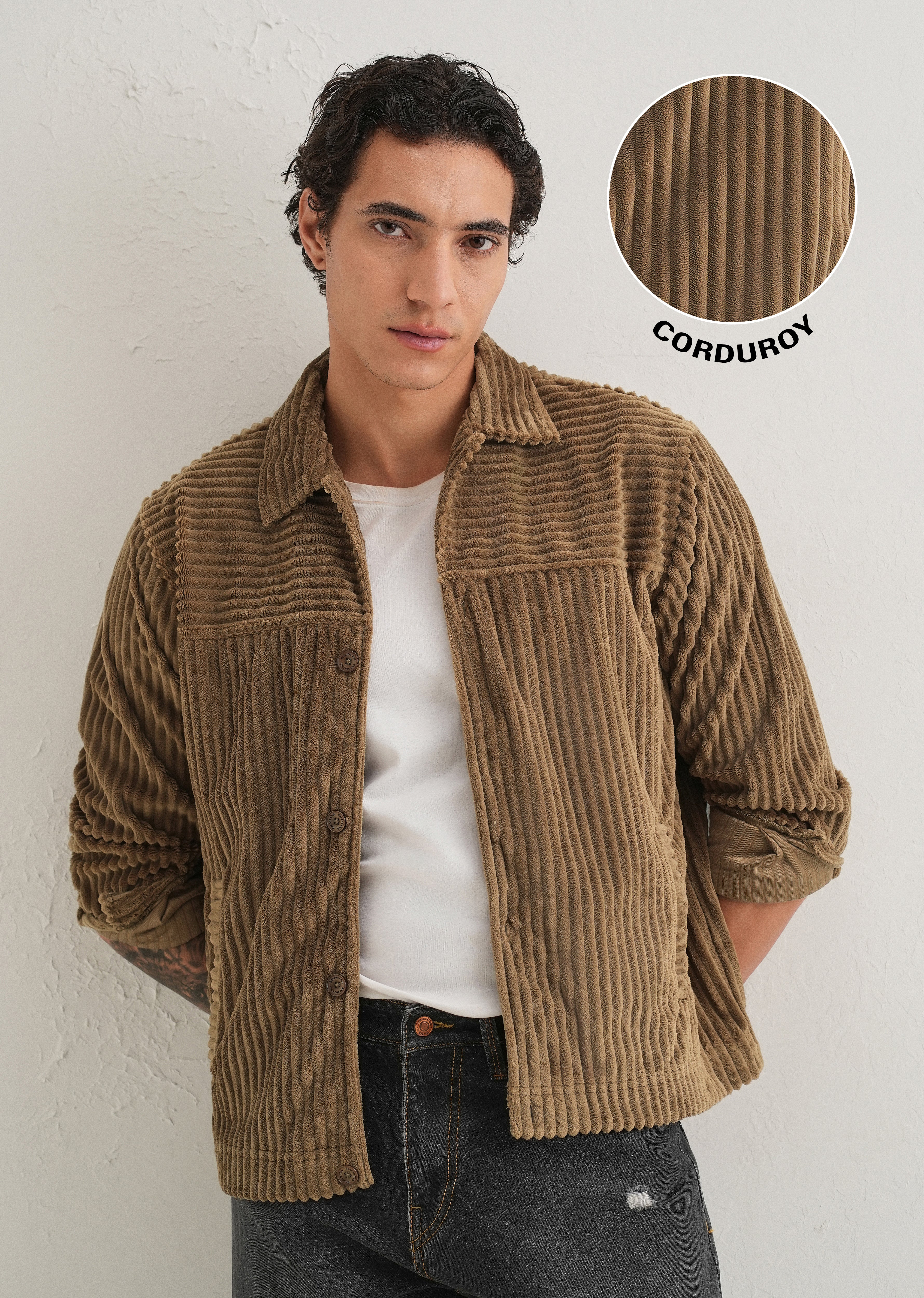 Brown Corduroy Shacket - Image 7