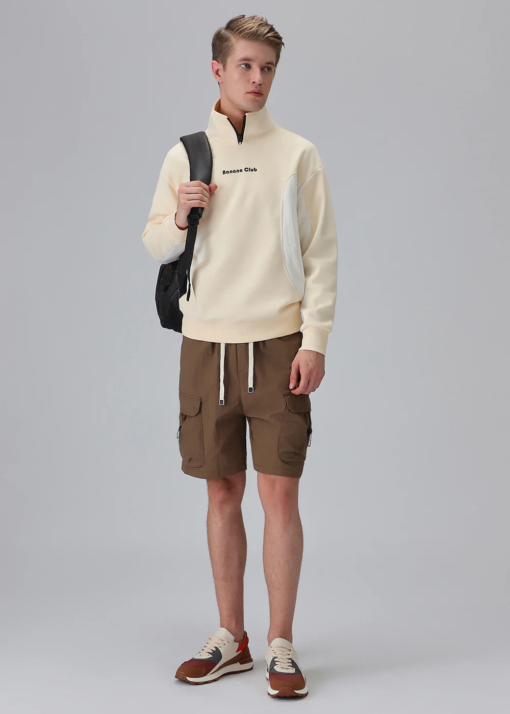 Brown Multi-Pocket Utility Shorts - Image 6