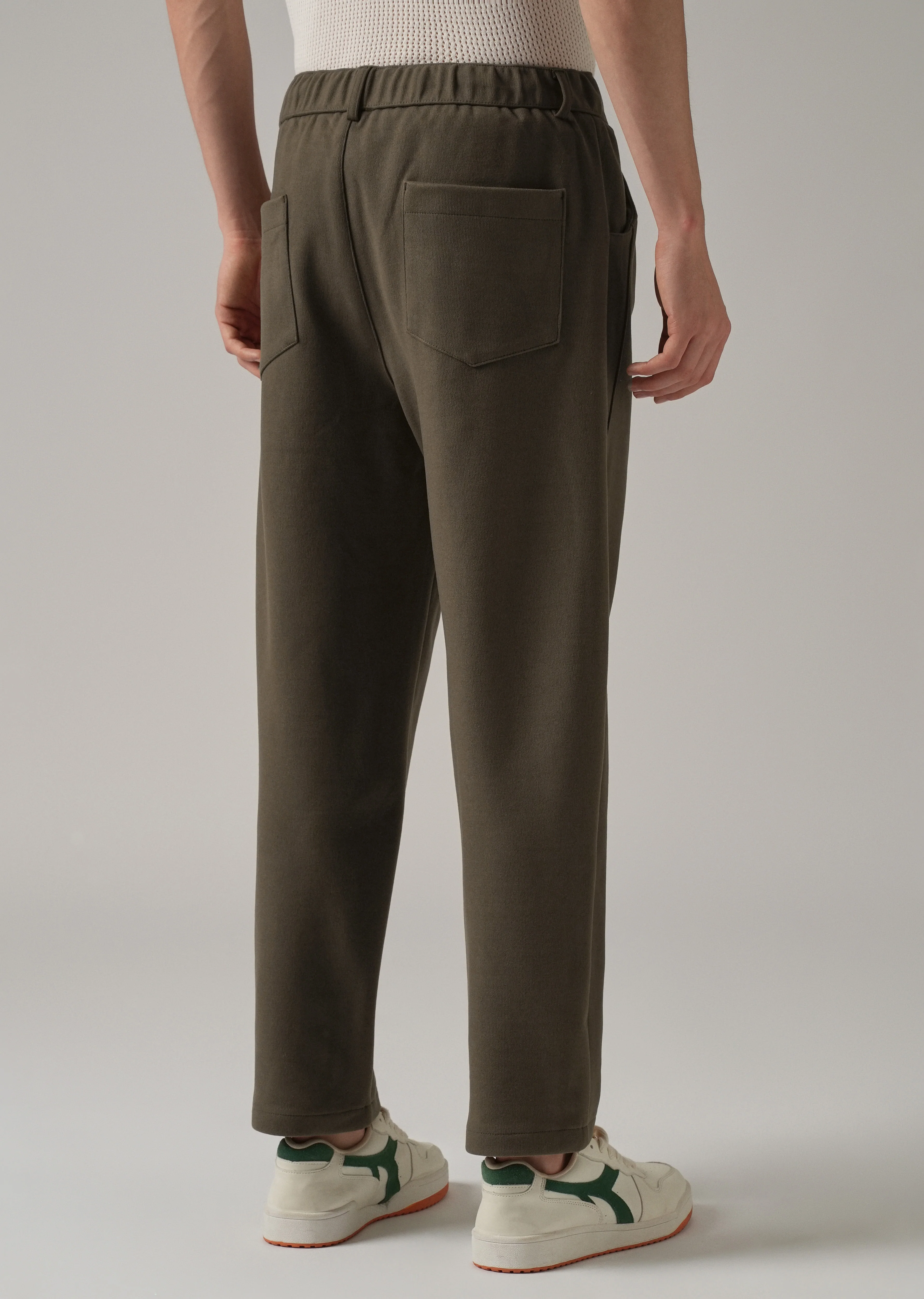 Brown Pin Stripe Suede Pant - Image 2