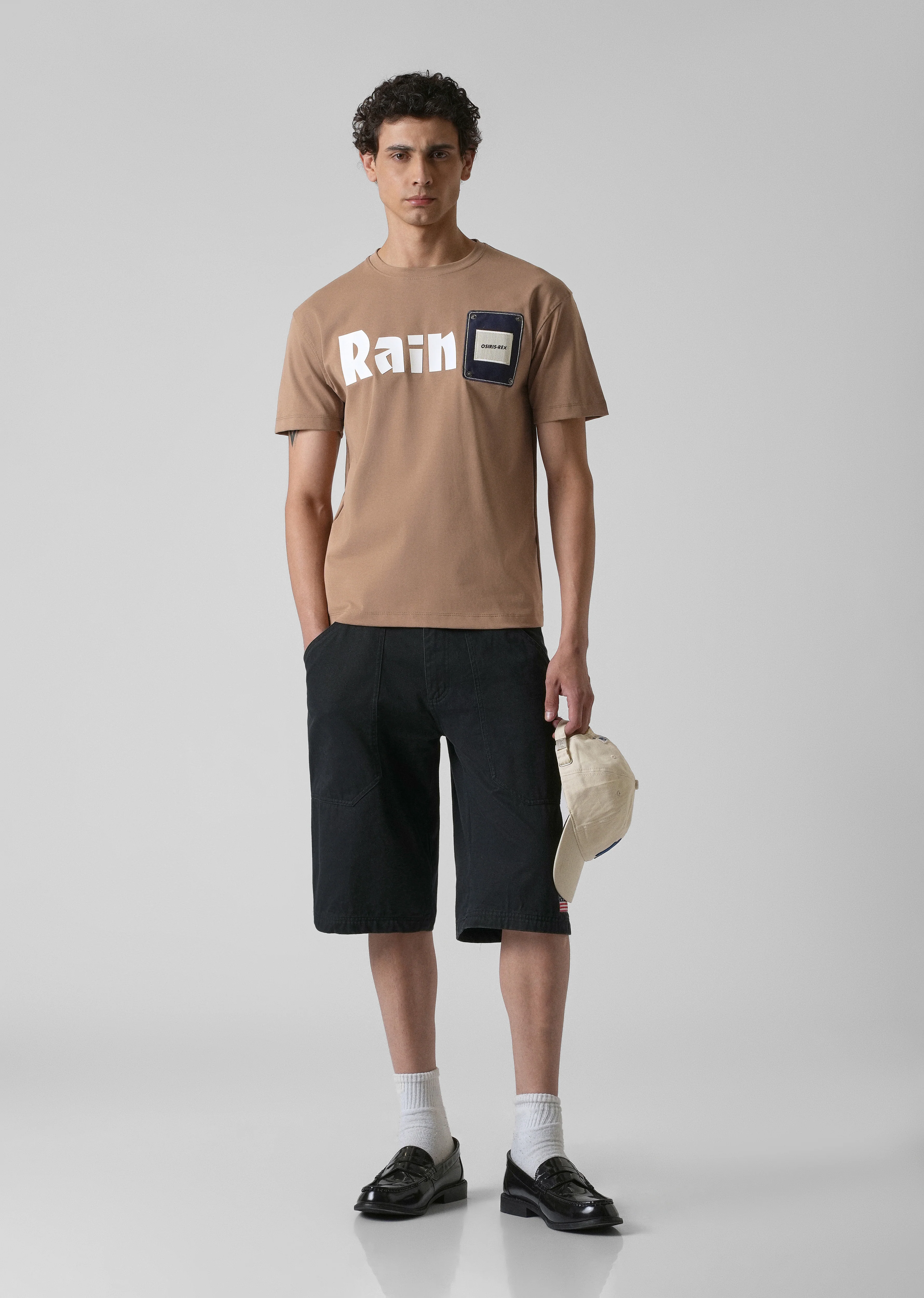 Brown Printed Patch Slim Fit T-shirt - Image 6