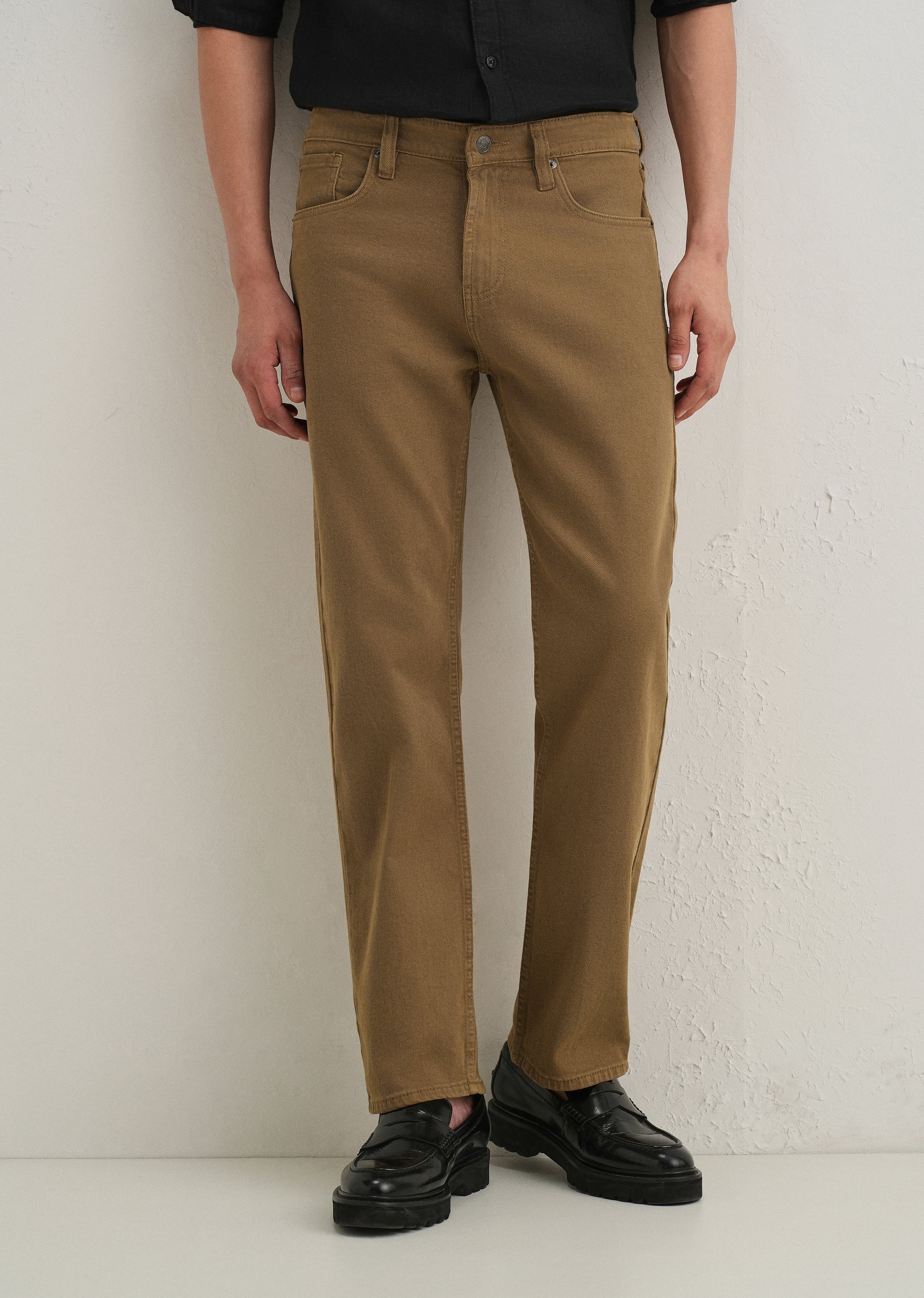 Brown Regular Fit Denim - Image 7