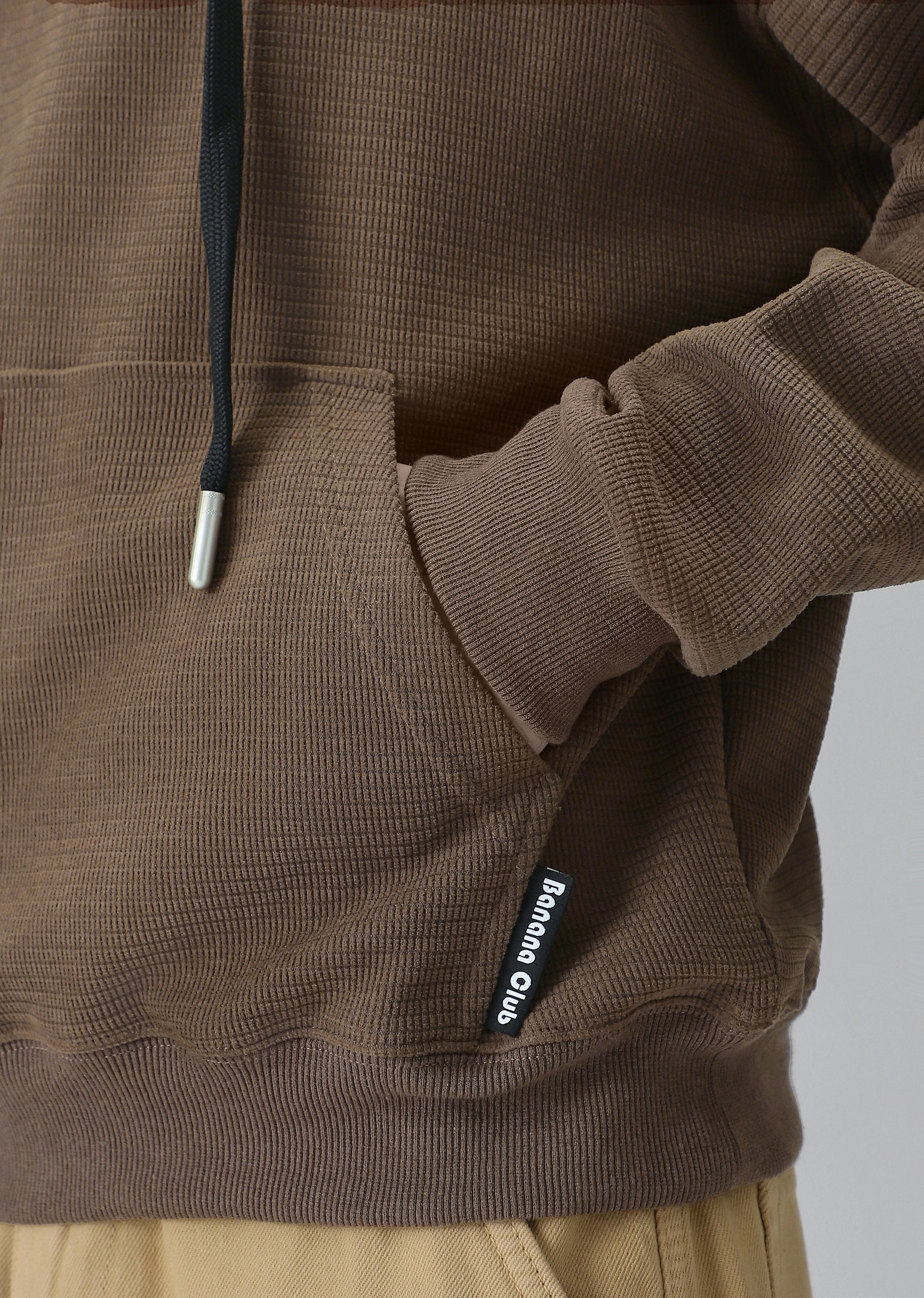 Brown Textured Hoodie - Image 5