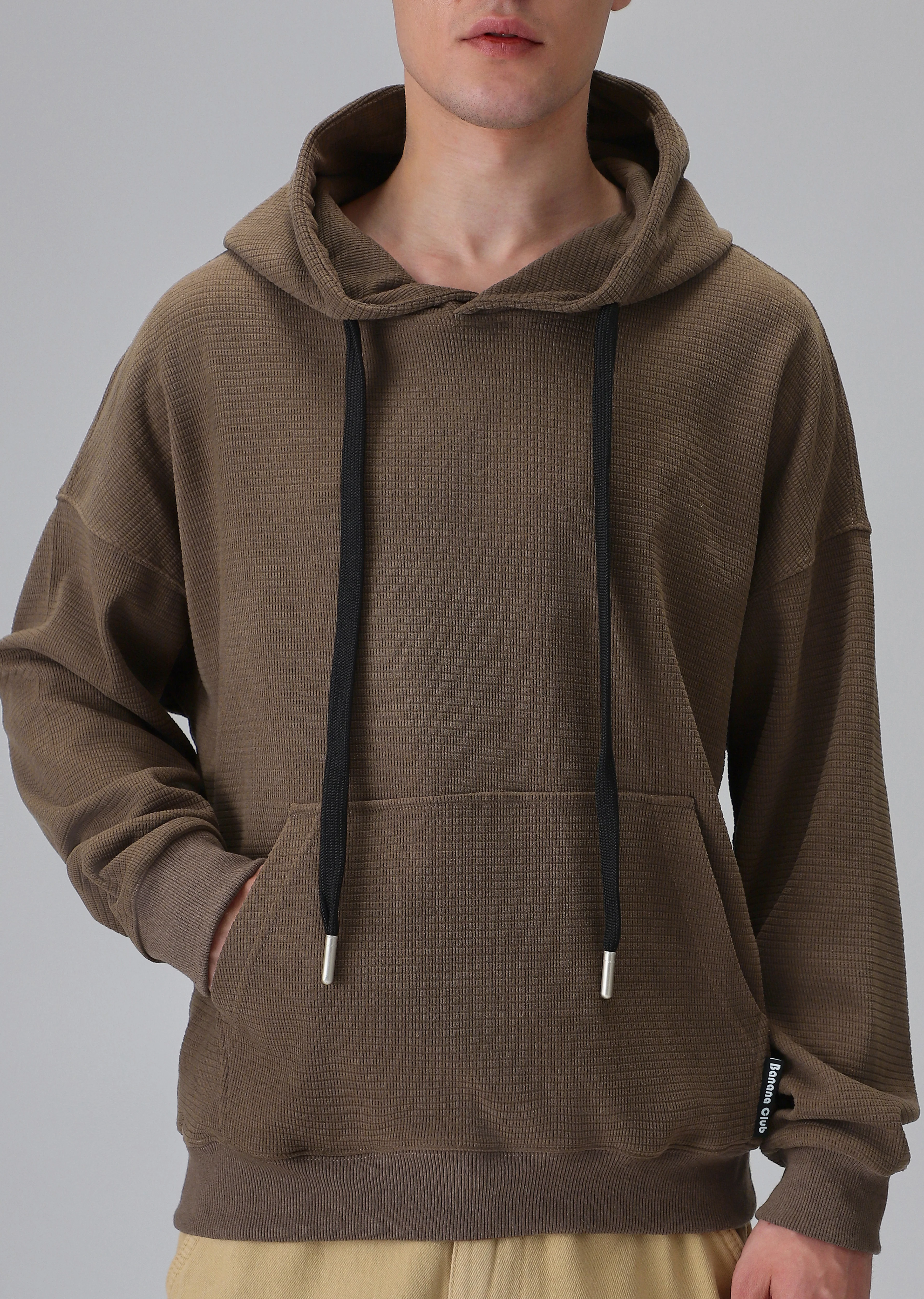 Brown Textured Hoodie - Image 7