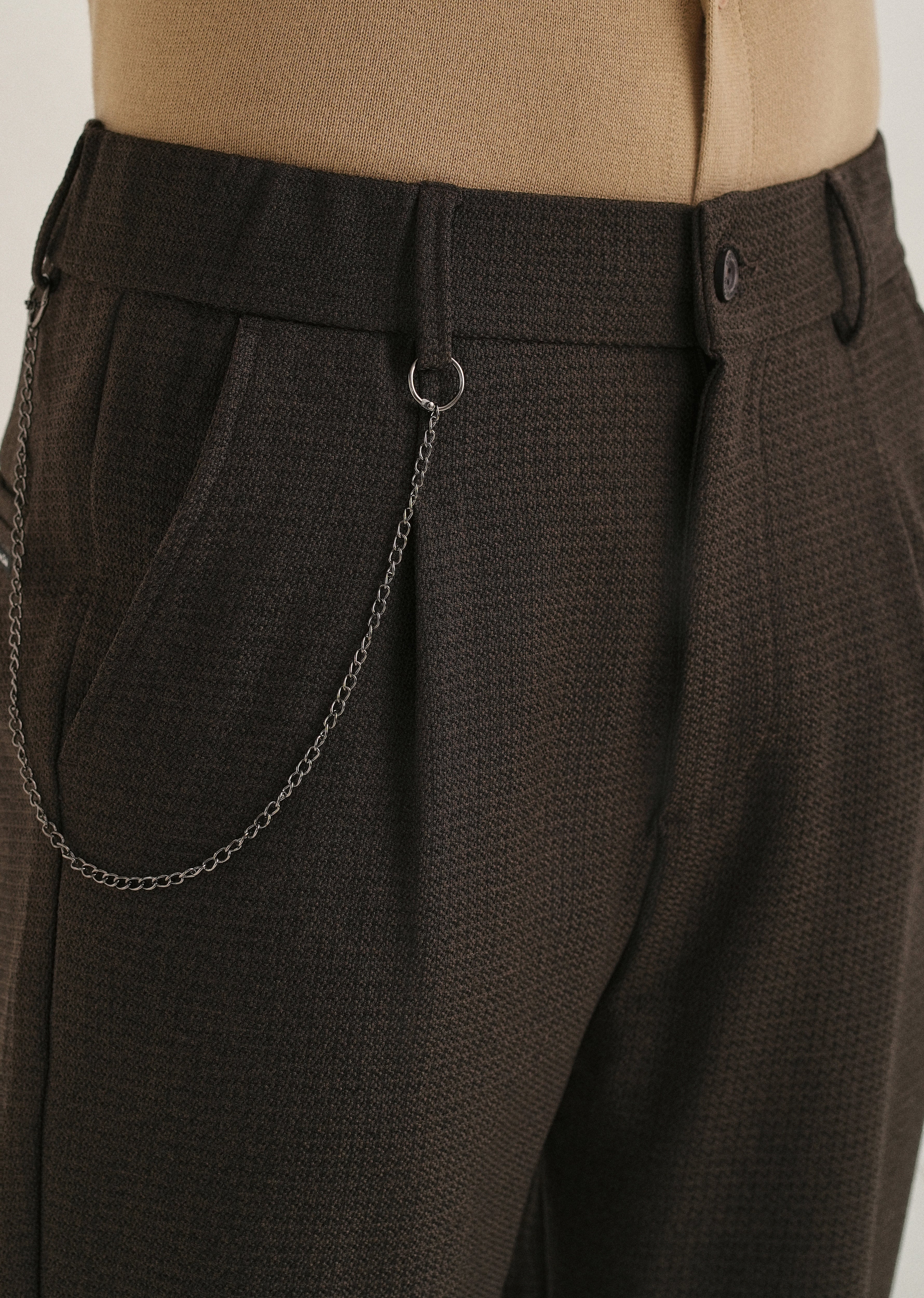 Brown Textured Korean Pant - Image 5