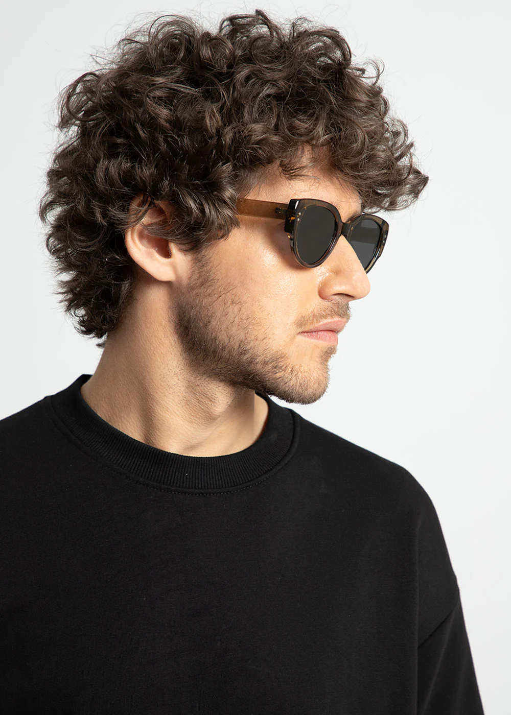 Brown Unisex Oval Sunglasses - Image 6
