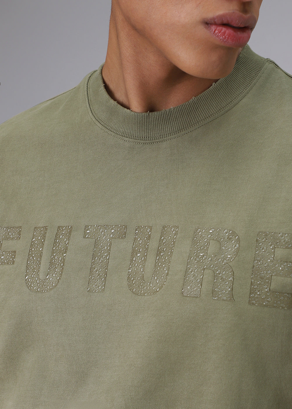Brush Wash Tan Oversized T-shirt - Image 2