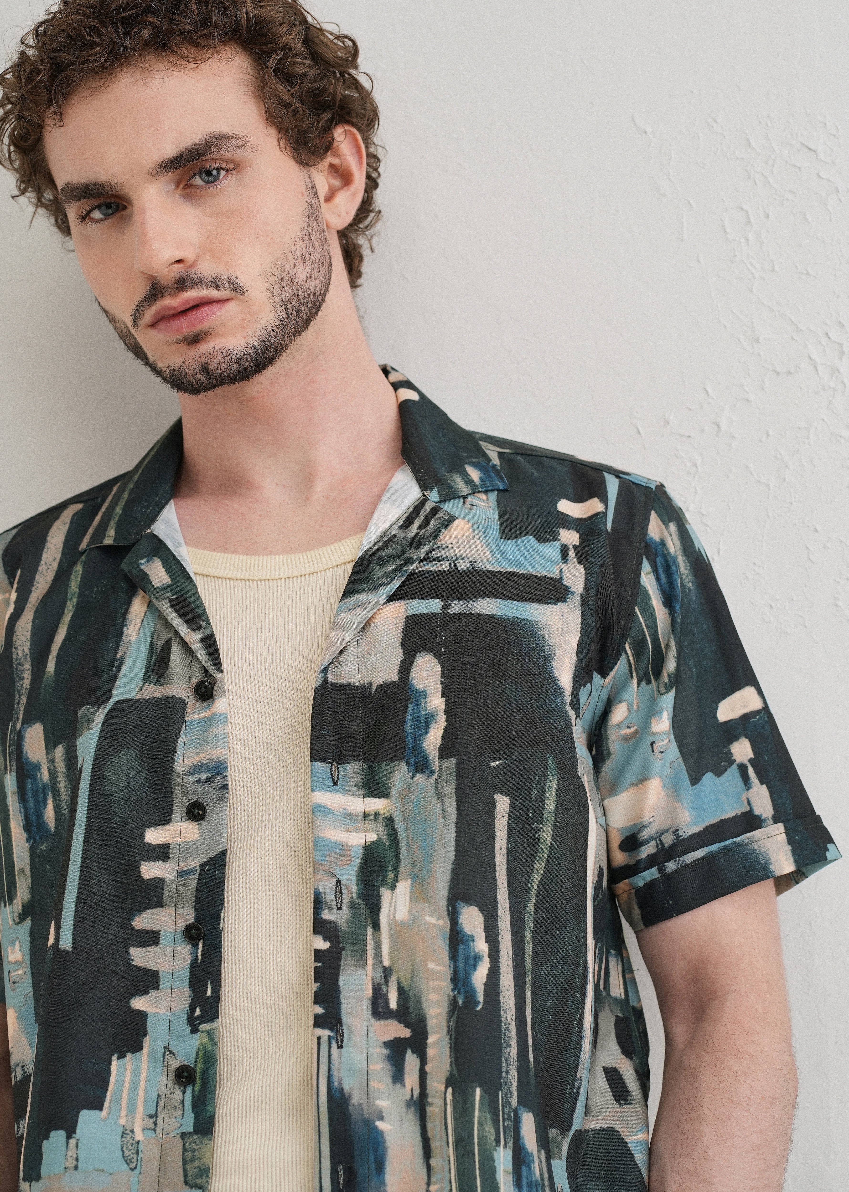 Brush Work Half Sleeve Shirt - Image 5