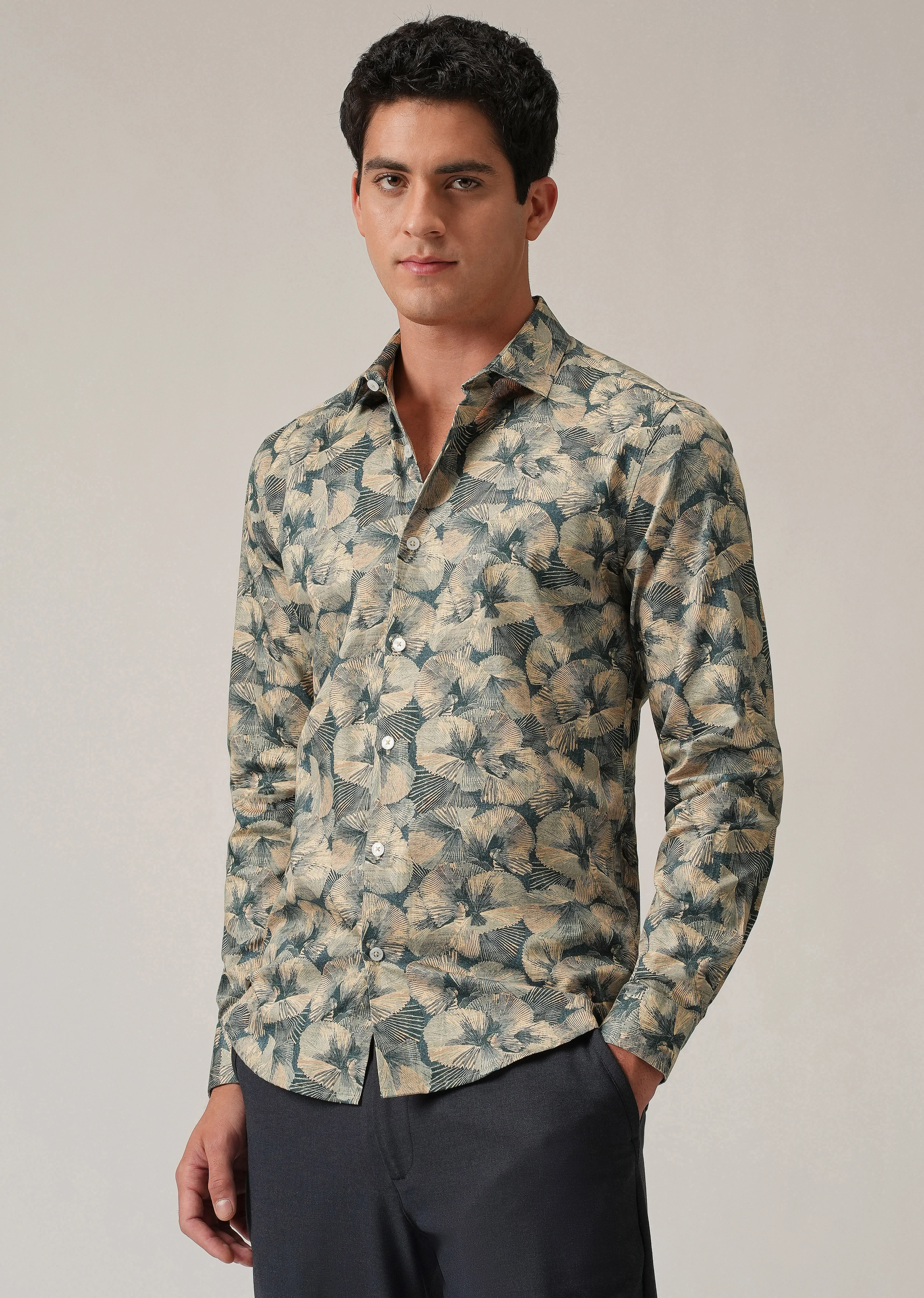 Brushstroke Circle Print Shirt - Image 4