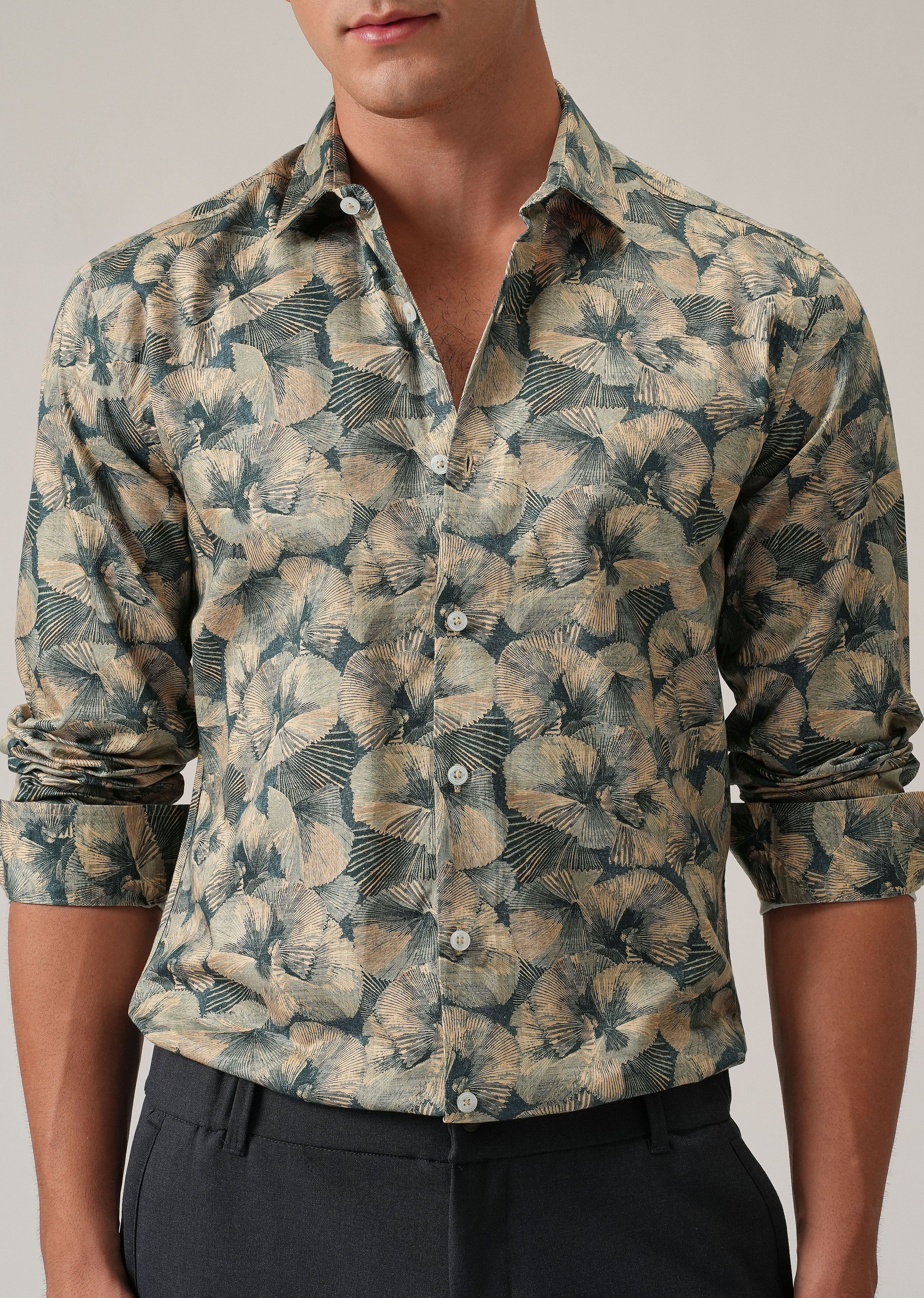 Brushstroke Circle Print Shirt - Image 7
