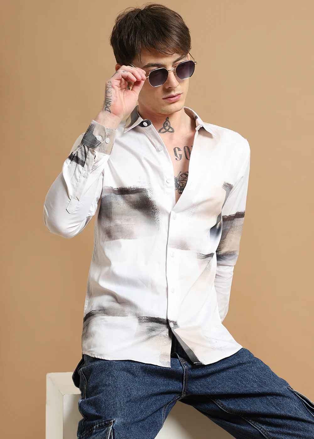 Brushwash Printed Shirt - Image 7