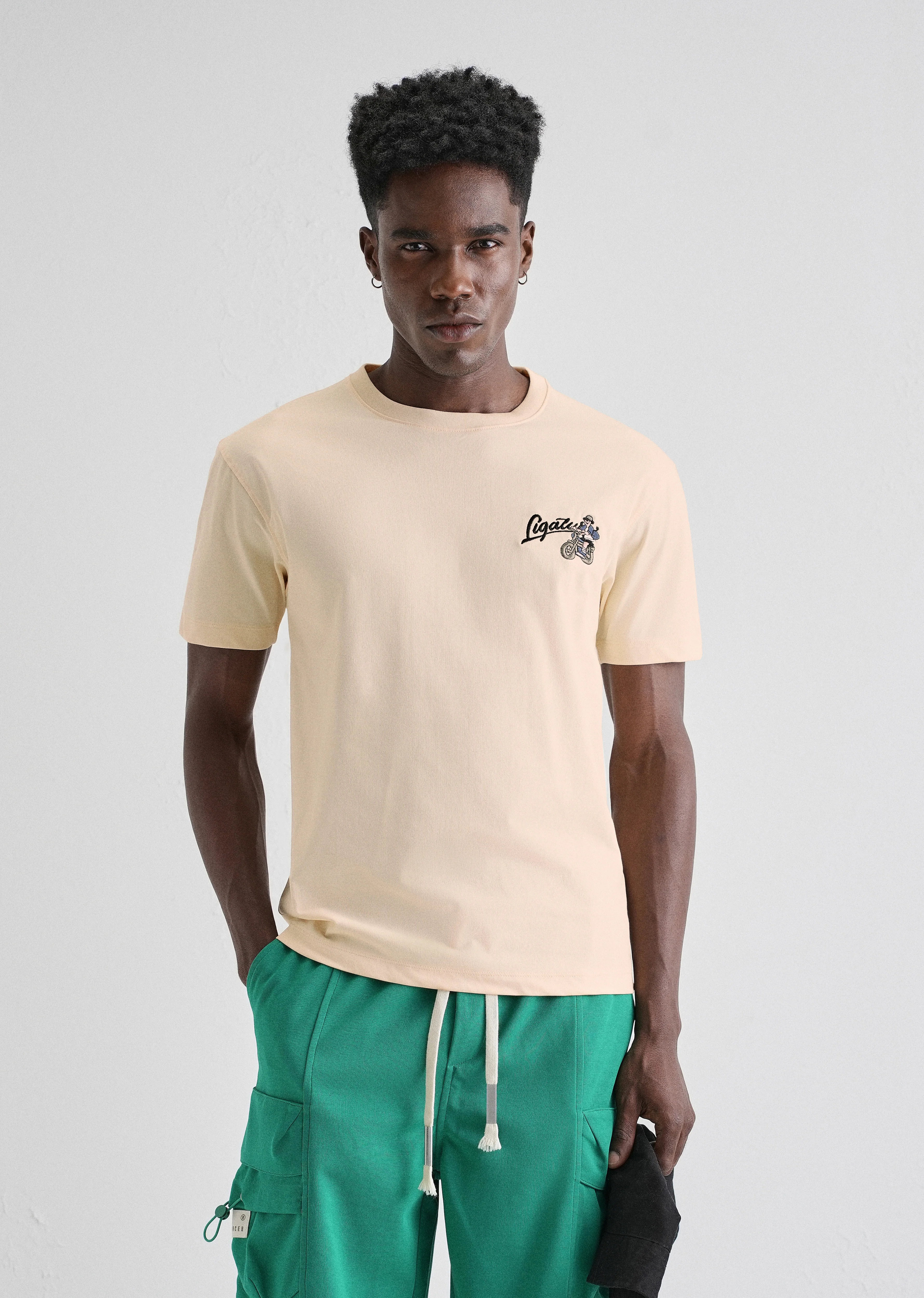 Butter Cream Back Printed T-shirt - Image 7