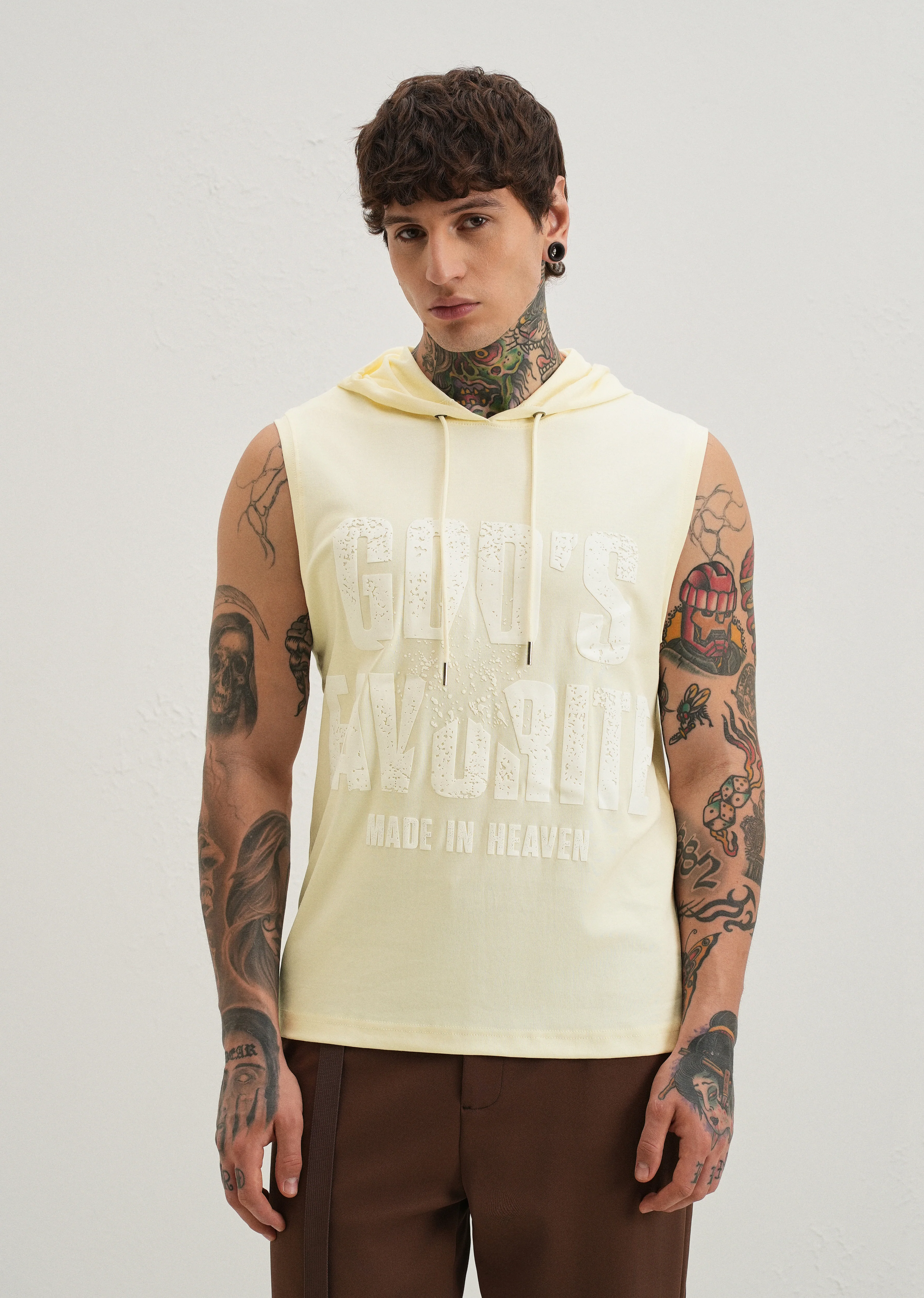 Butter Cream Printed Hoodie Tank - Image 3