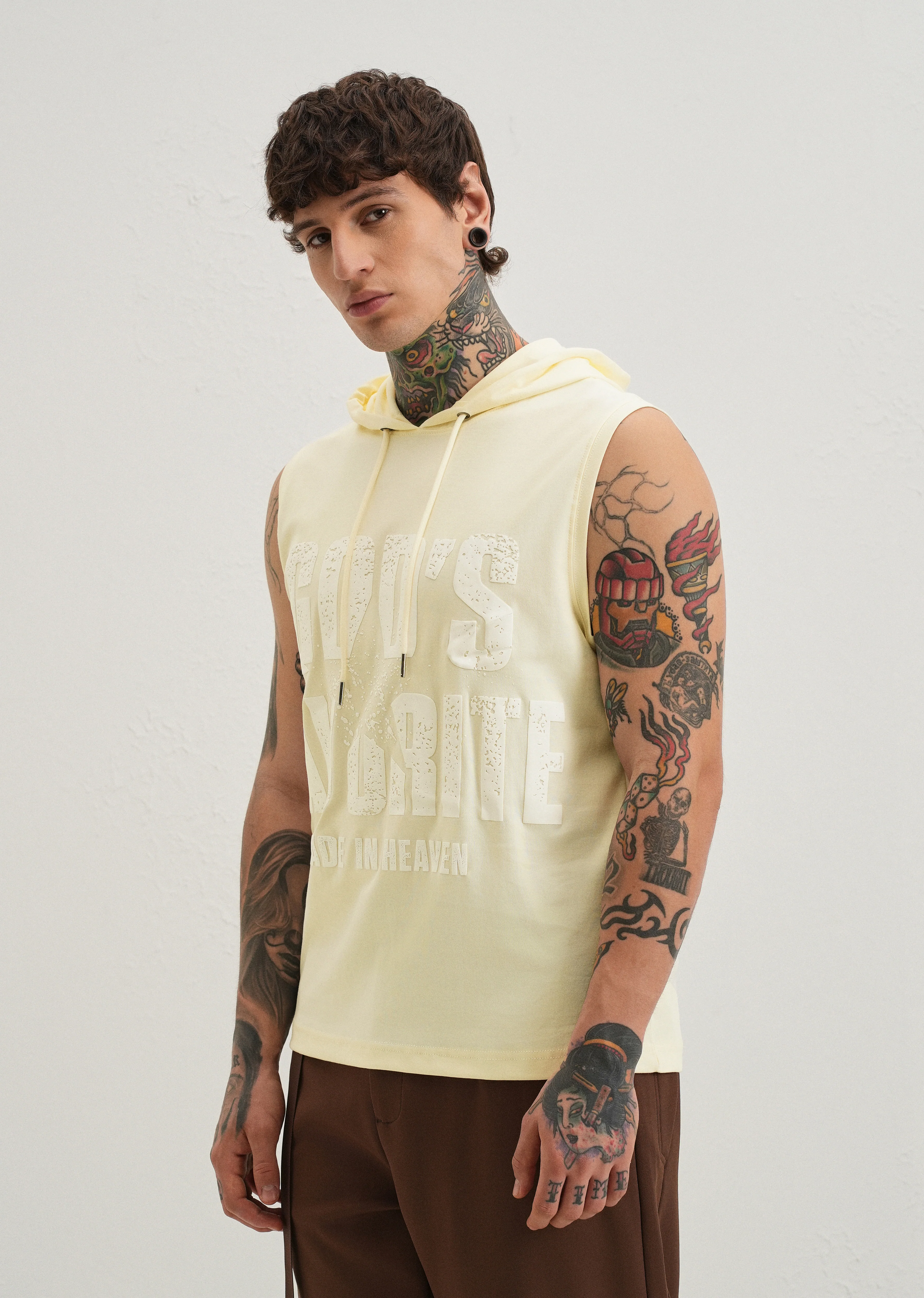 Butter Cream Printed Hoodie Tank - Image 4