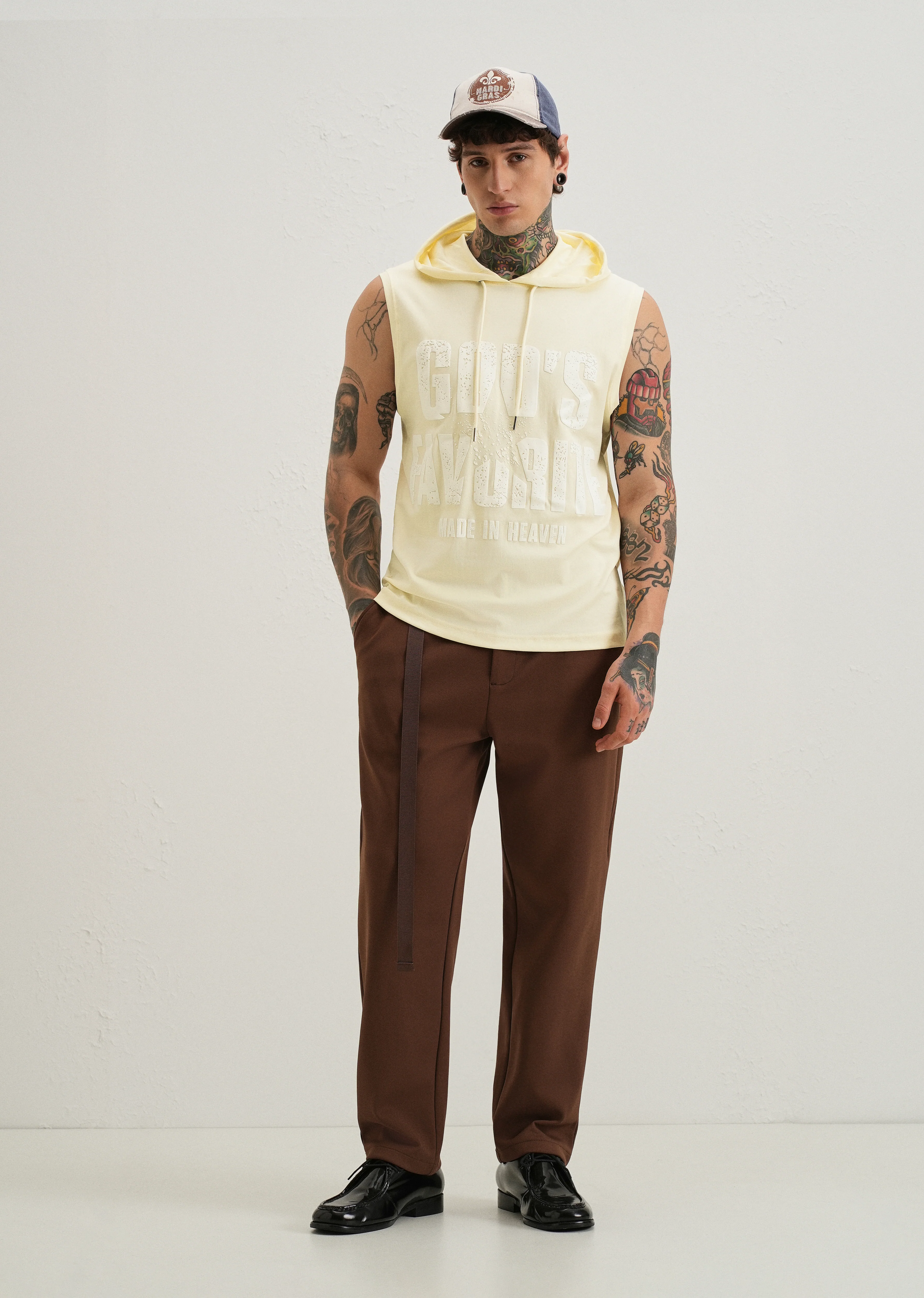 Butter Cream Printed Hoodie Tank - Image 6