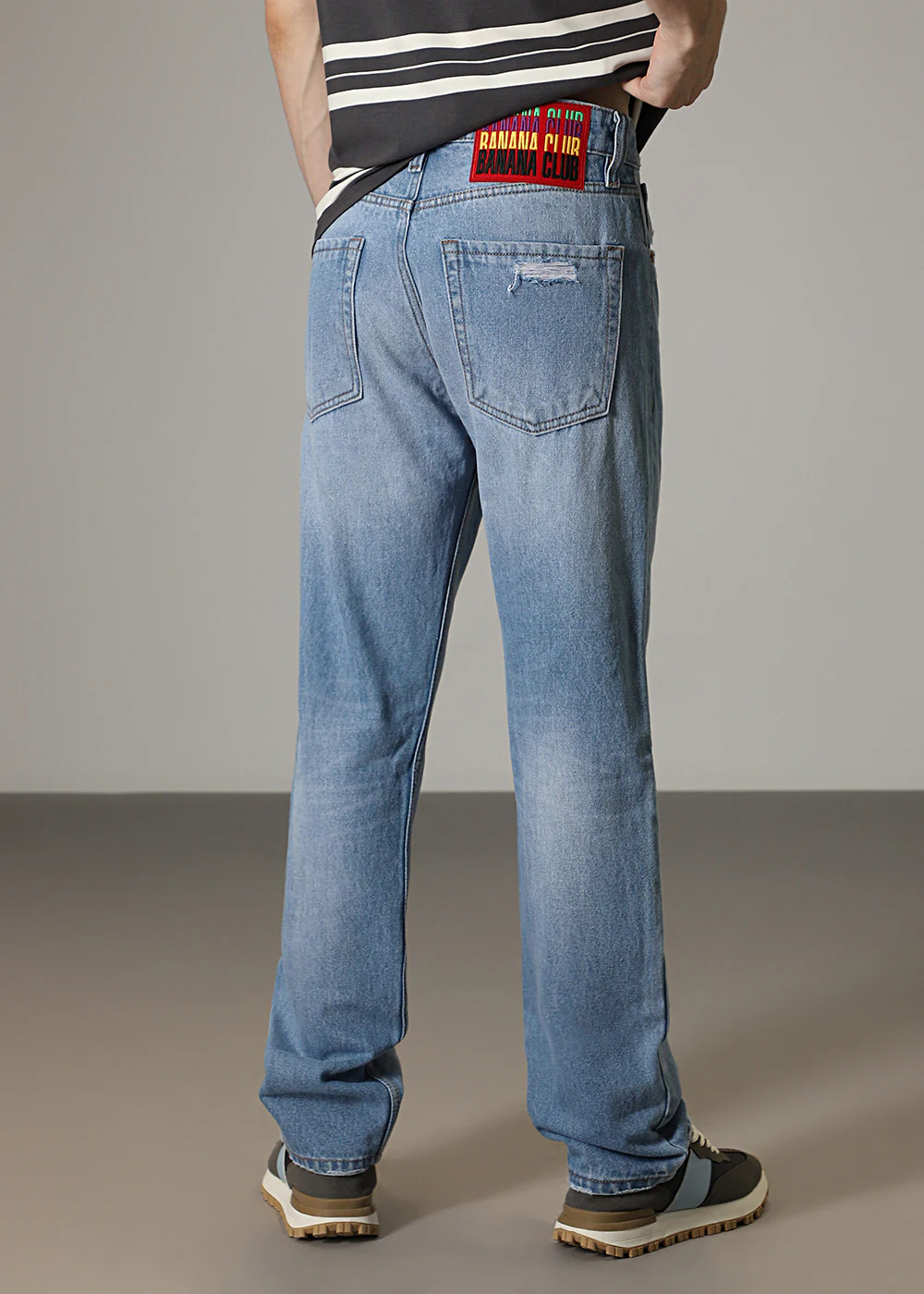 Carter Ribbed Blue Straight fit Jeans - Image 4