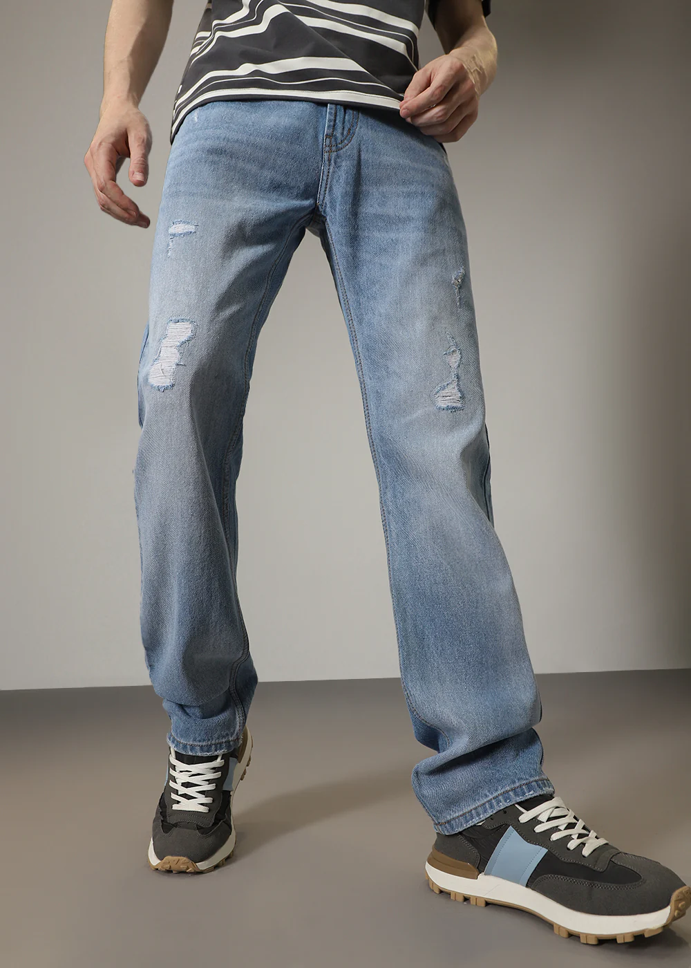 Carter Ribbed Blue Straight fit Jeans - Image 8