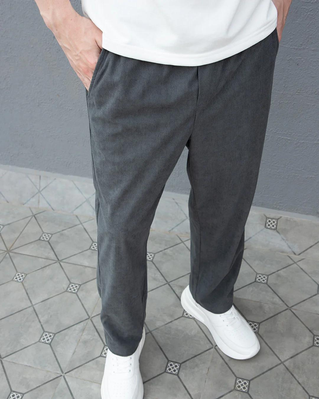 Castor Gray Corduroy Pant - Image 7