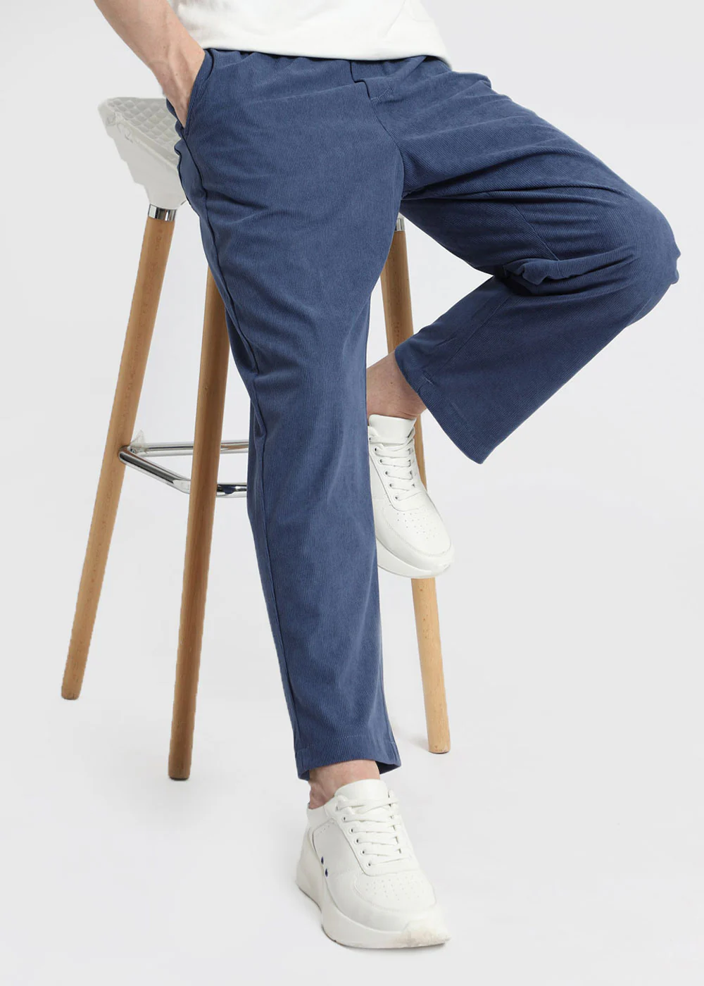 Cerulean Blue Corduroy Pant - Image 9
