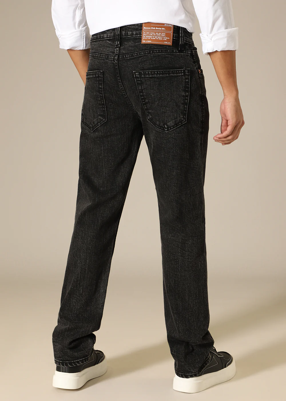 Charcoal Black Straight Fit Denim - Image 4