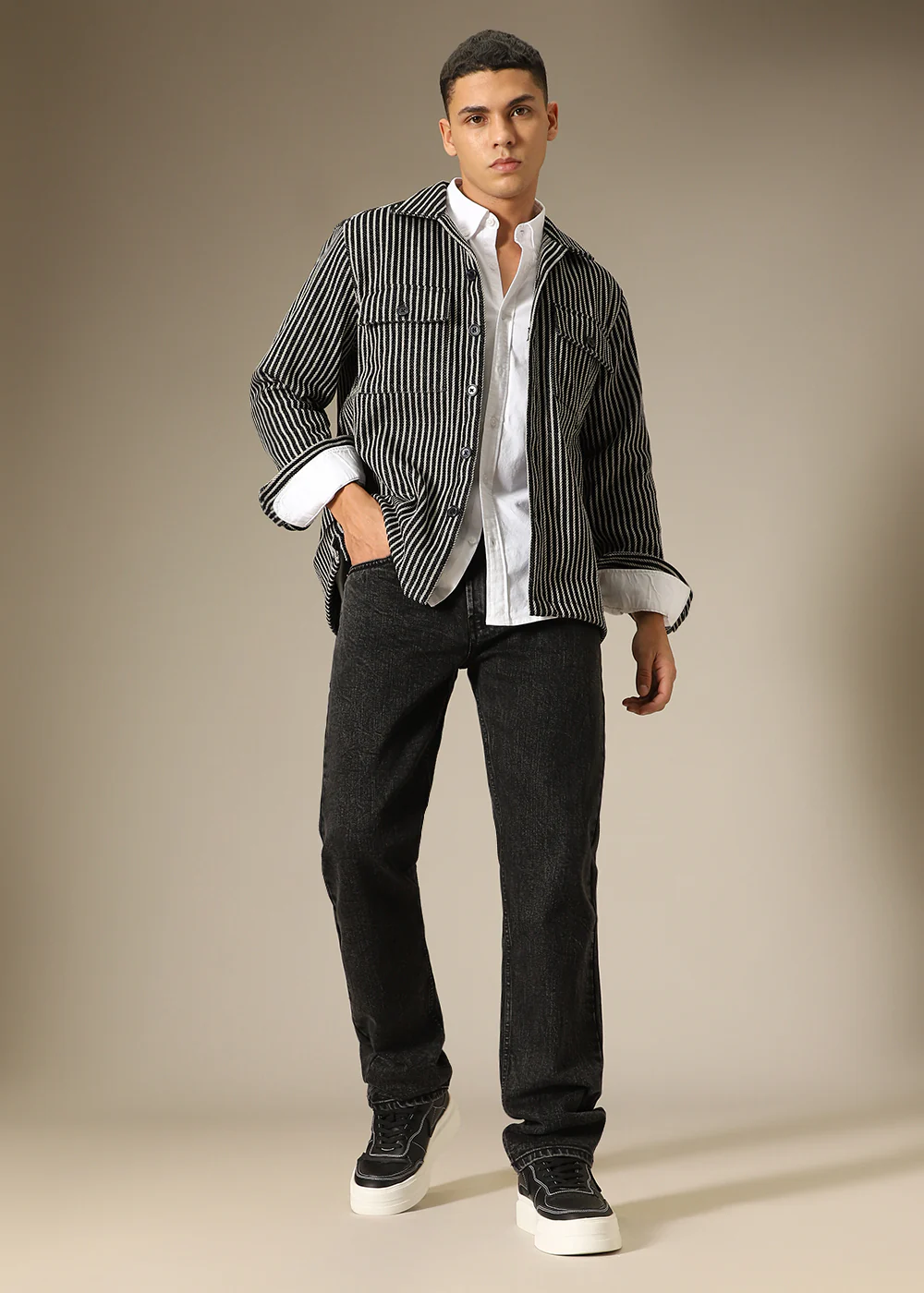 Charcoal Black Straight Fit Denim - Image 5