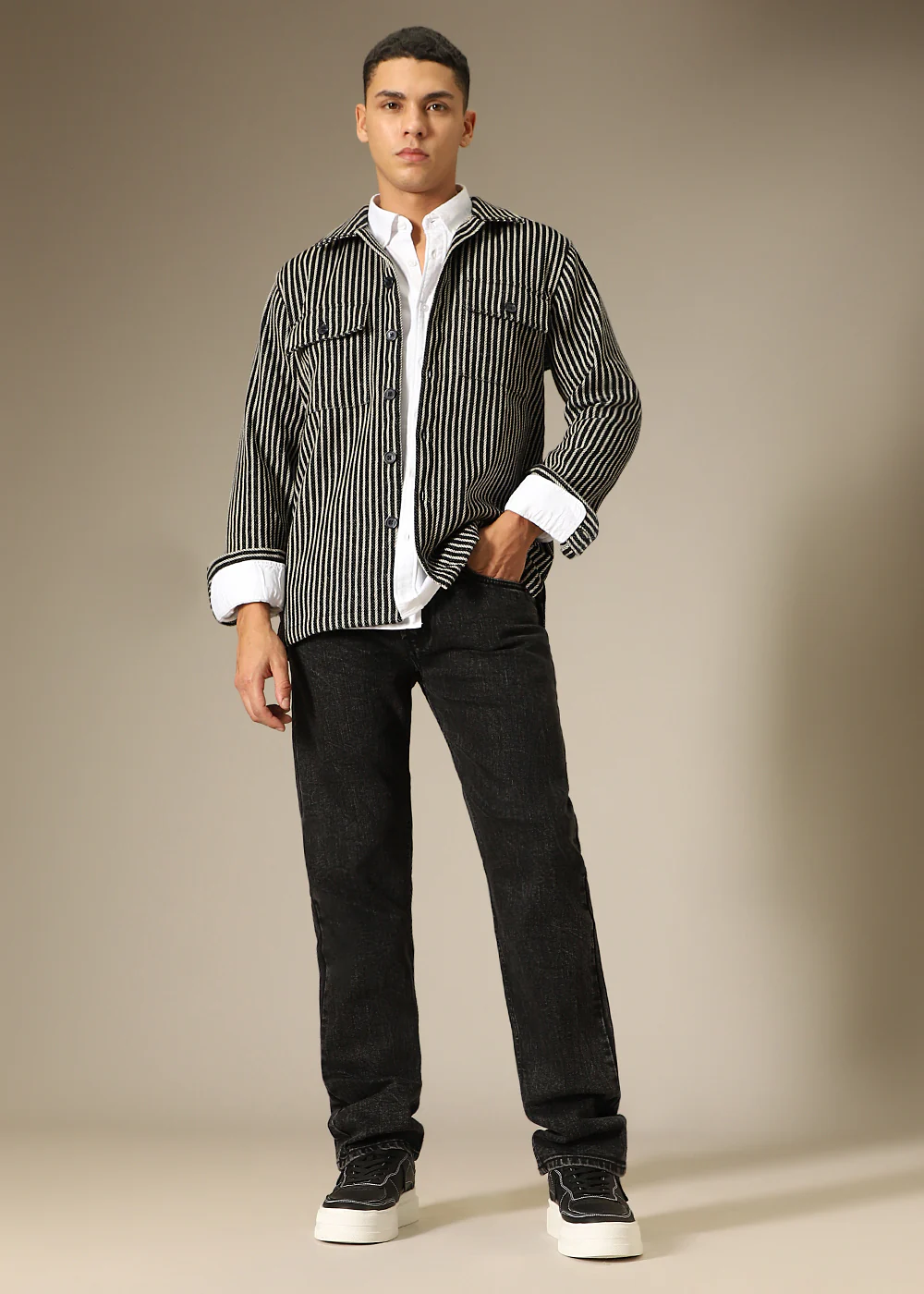 Charcoal Black Straight Fit Denim - Image 7