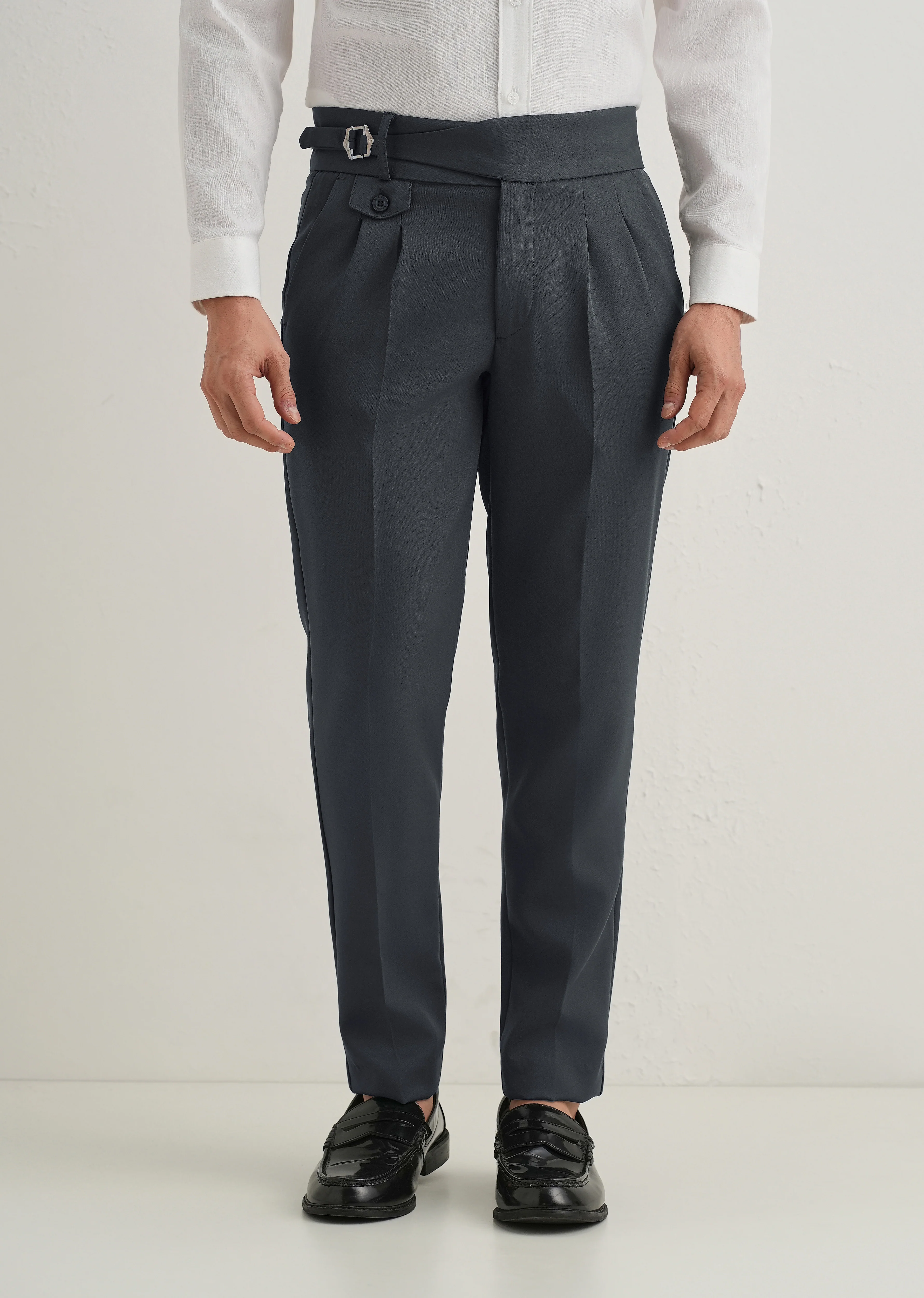 Charcoal Grey Gurkha Pant - Image 4