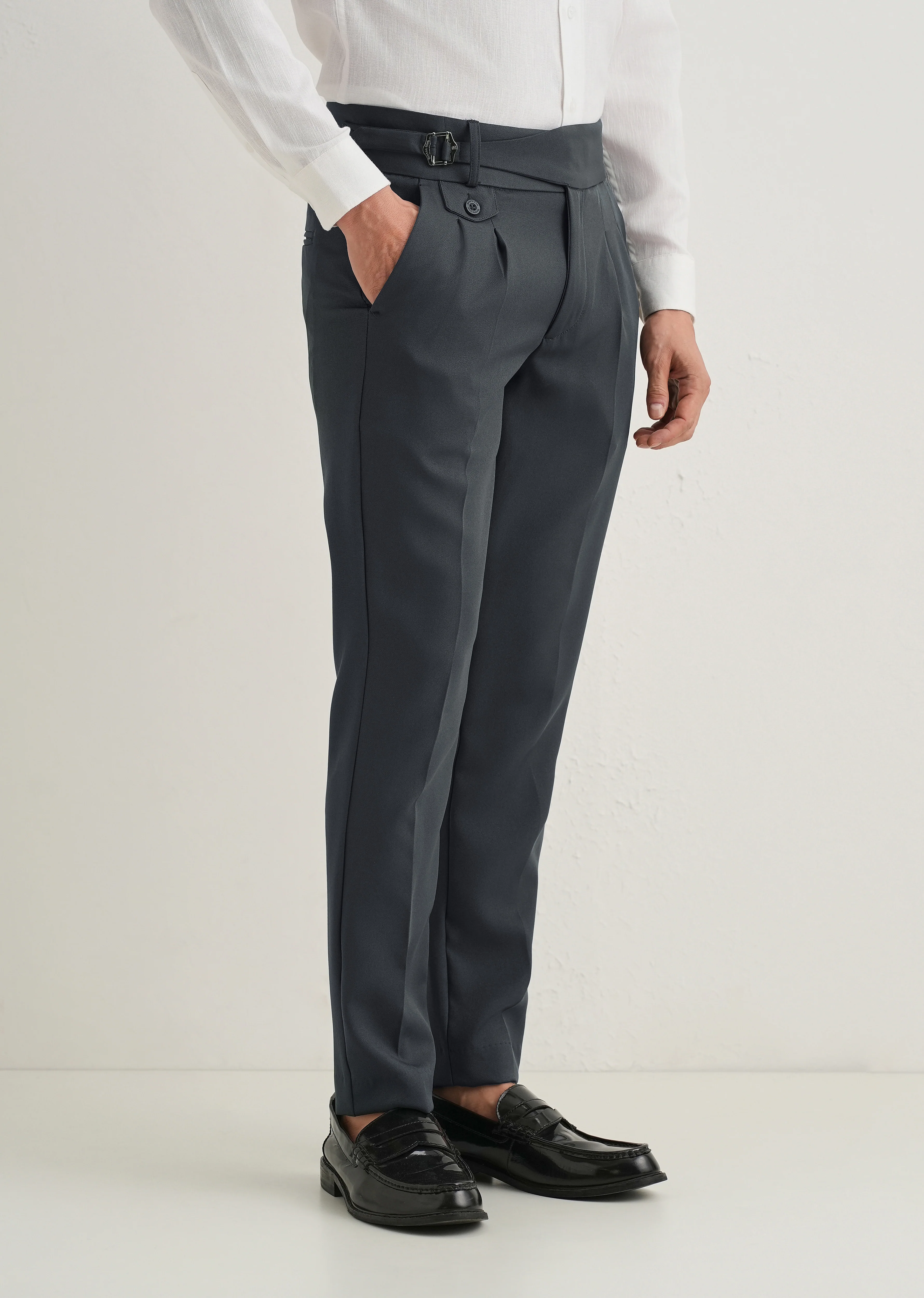 Charcoal Grey Gurkha Pant - Image 5