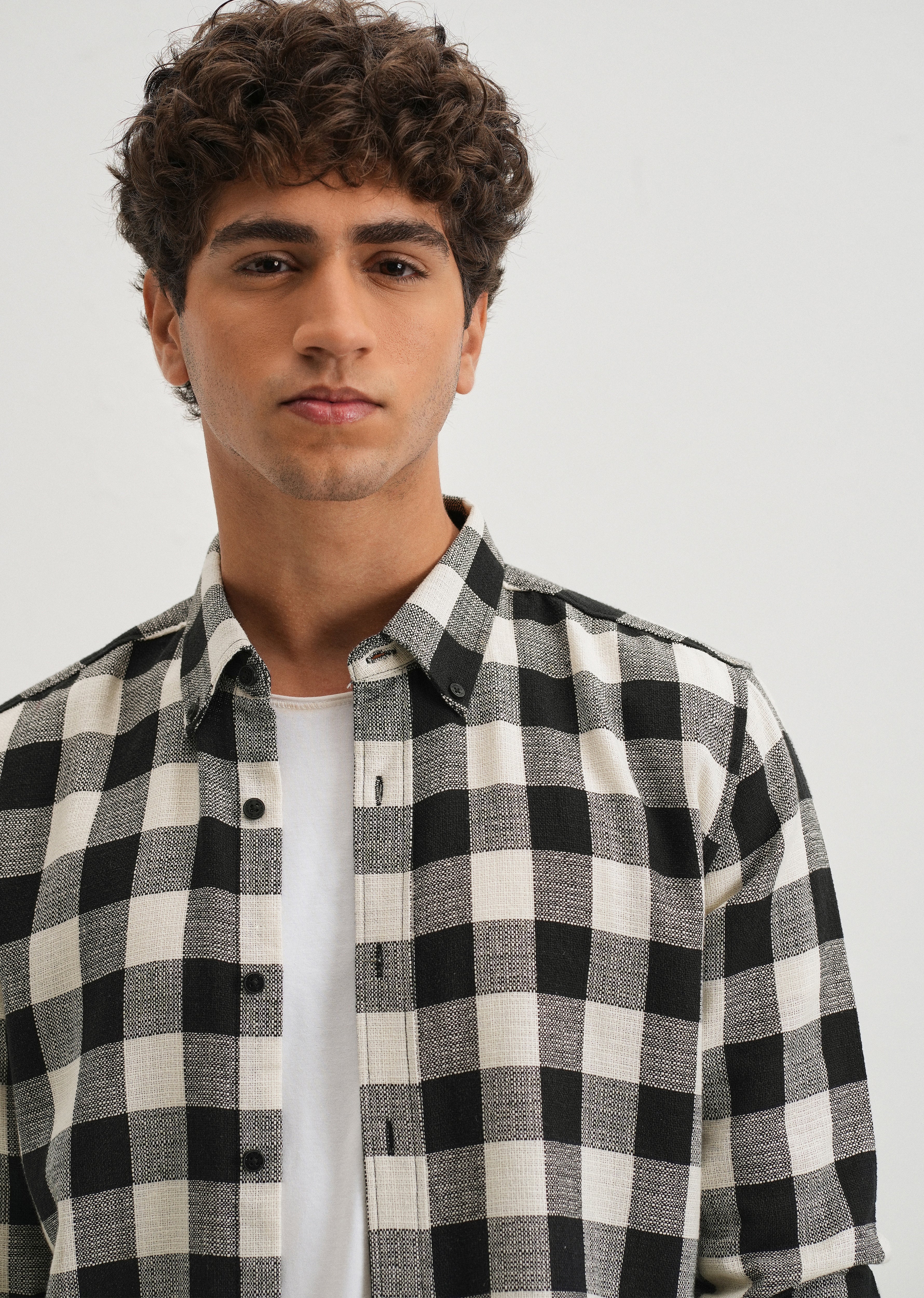 Chess Square Black Check Shirt - Image 5