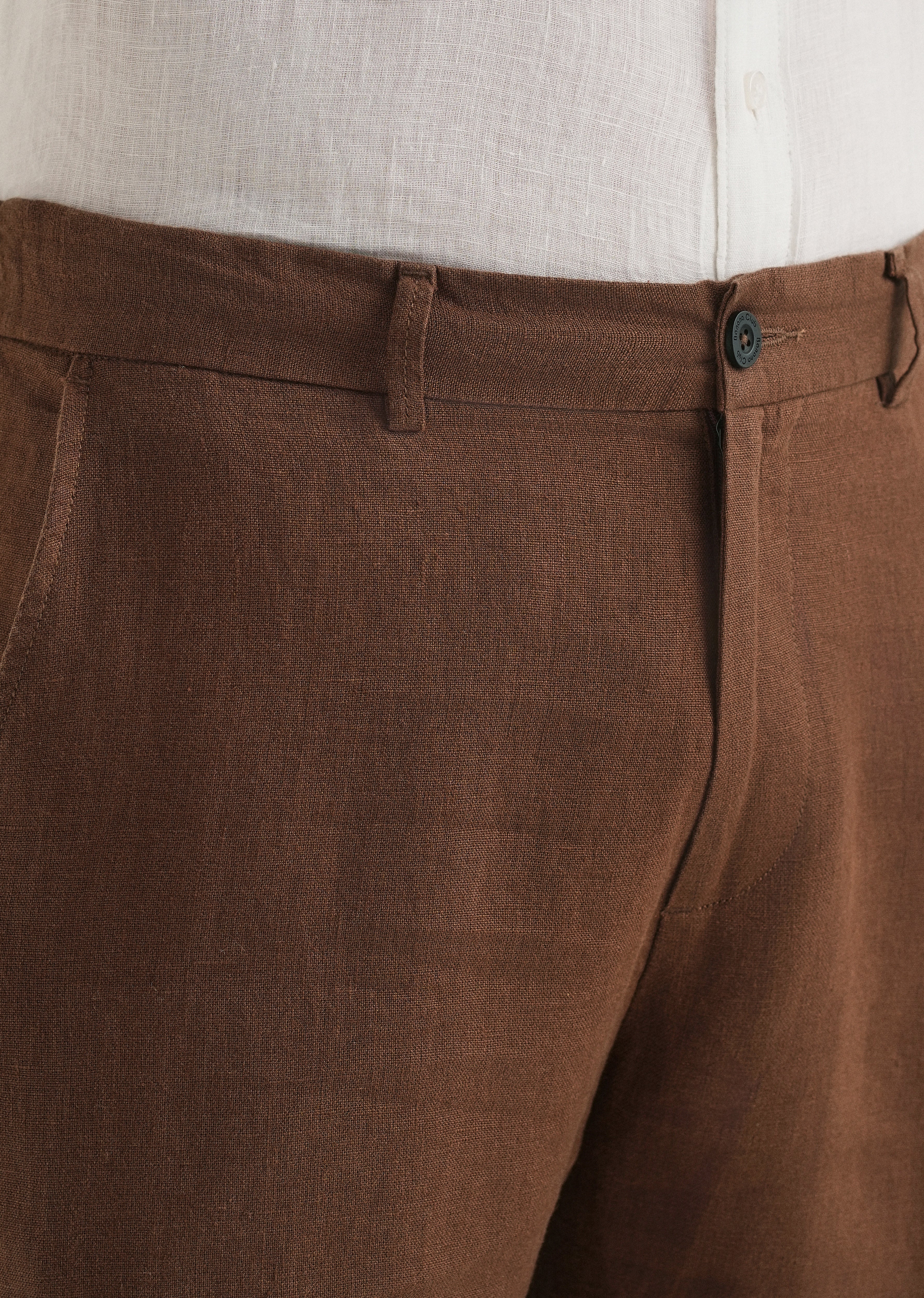 Chestnut Brown Linen Pant - Image 5