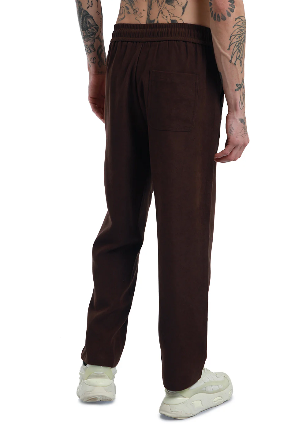 Chocolate Brown Thin-Corduroy Trousers - Image 5