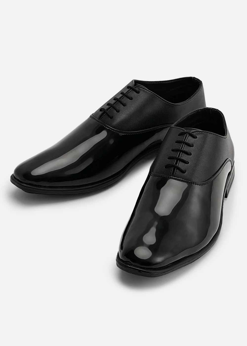 Classic Black Gloss Oxford Shoes - Image 4
