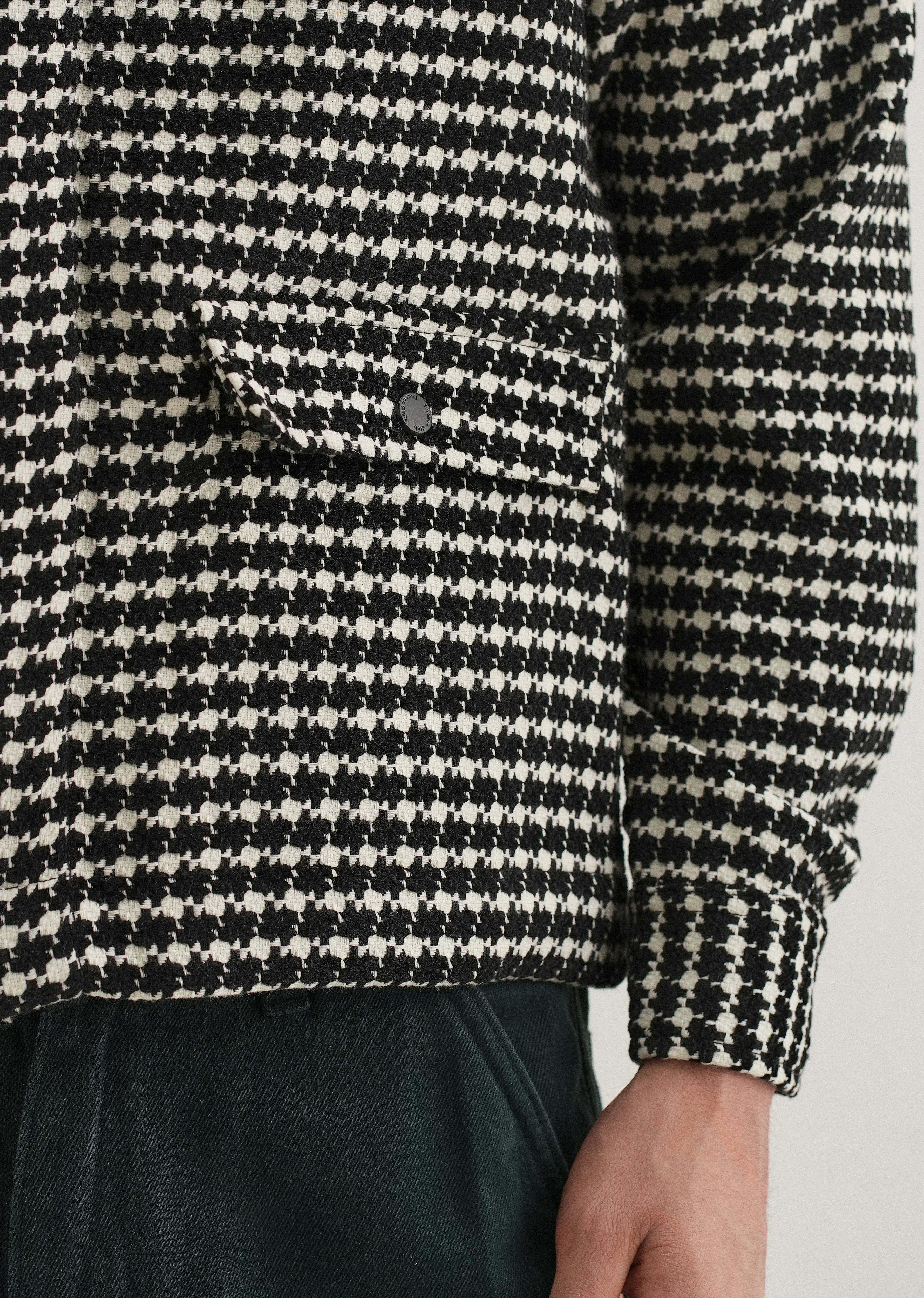 Classic Black Houndstooth Shacket - Image 3