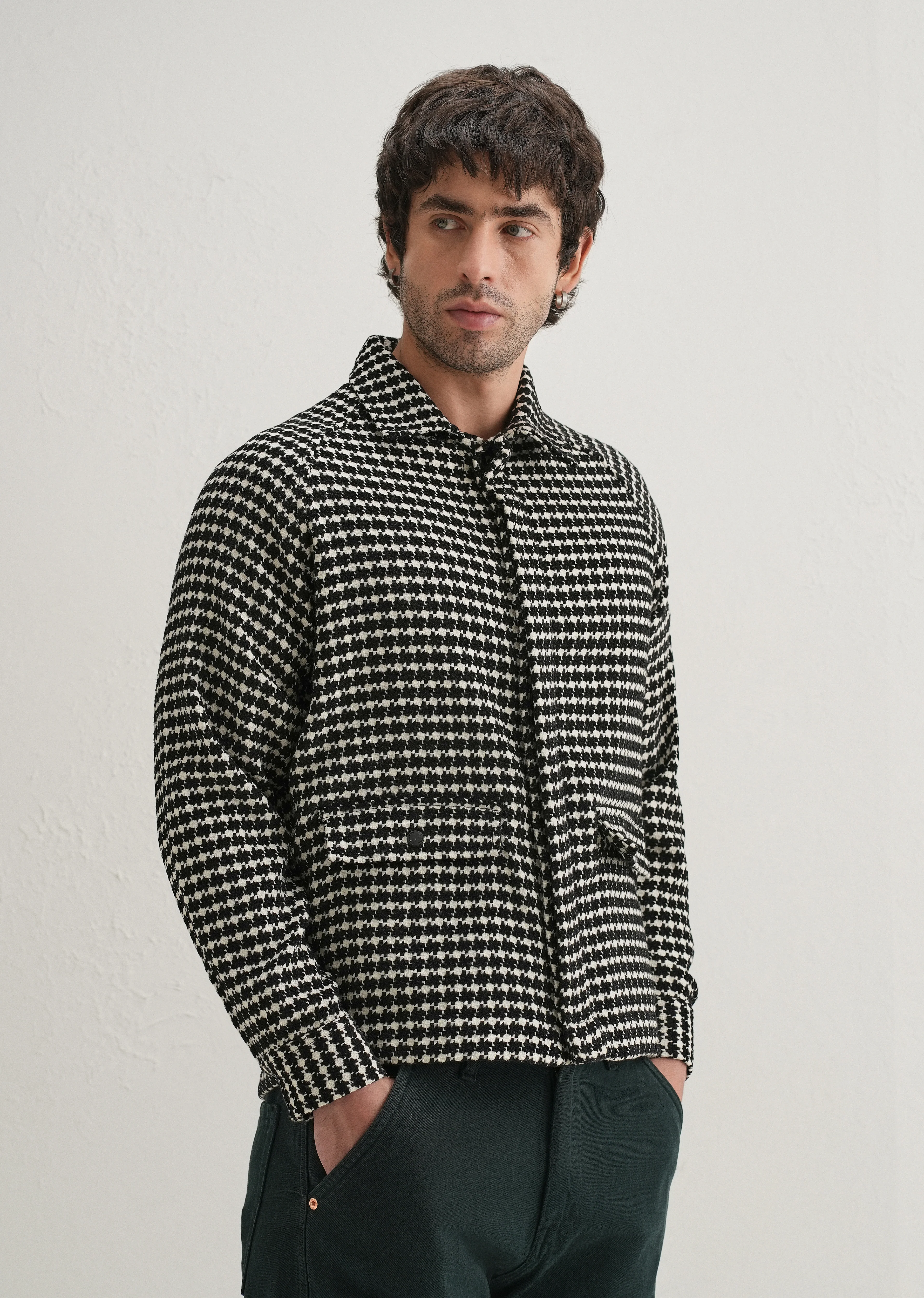 Classic Black Houndstooth Shacket - Image 6