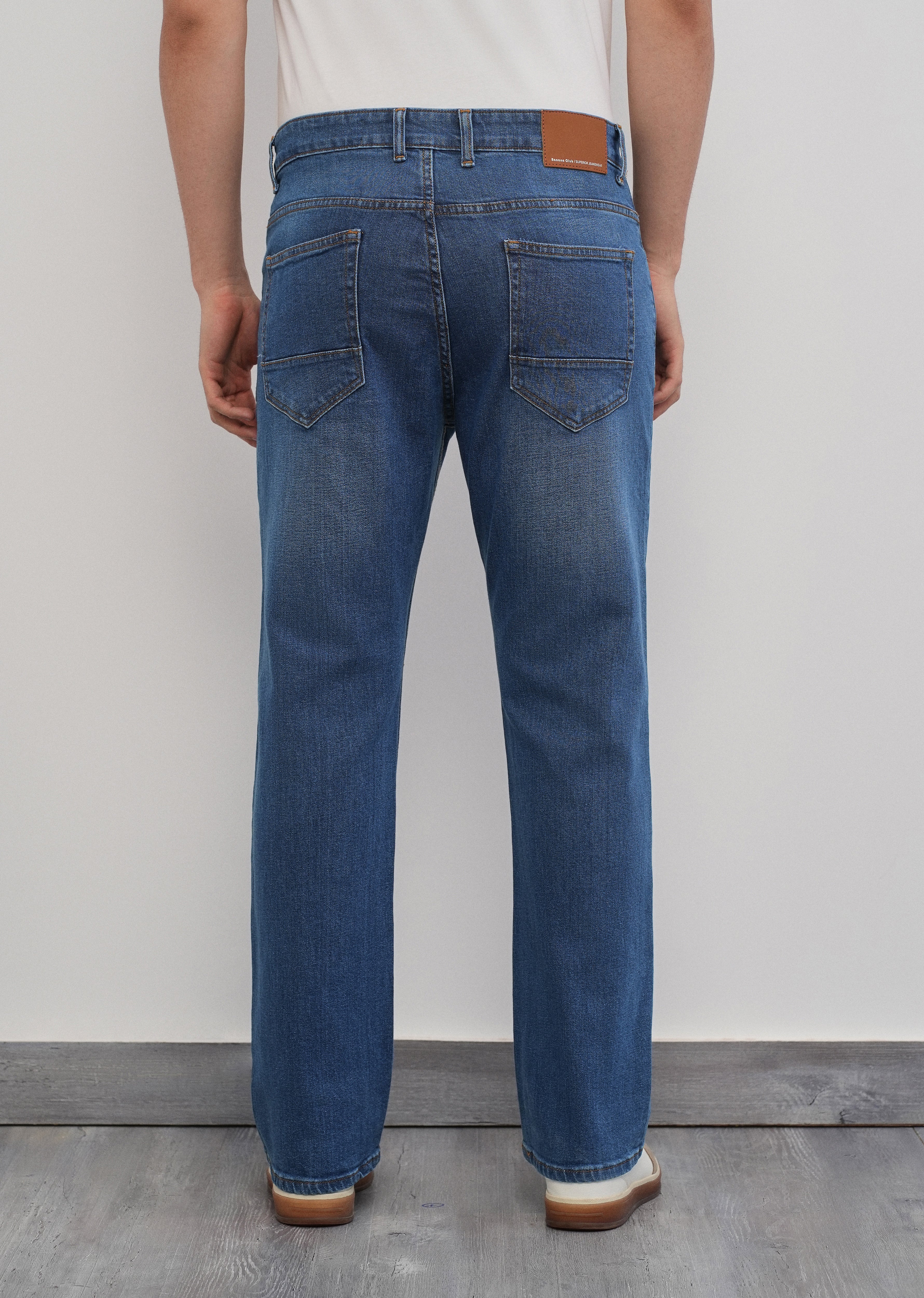 Classic Blue Straight Fit Jeans - Image 2