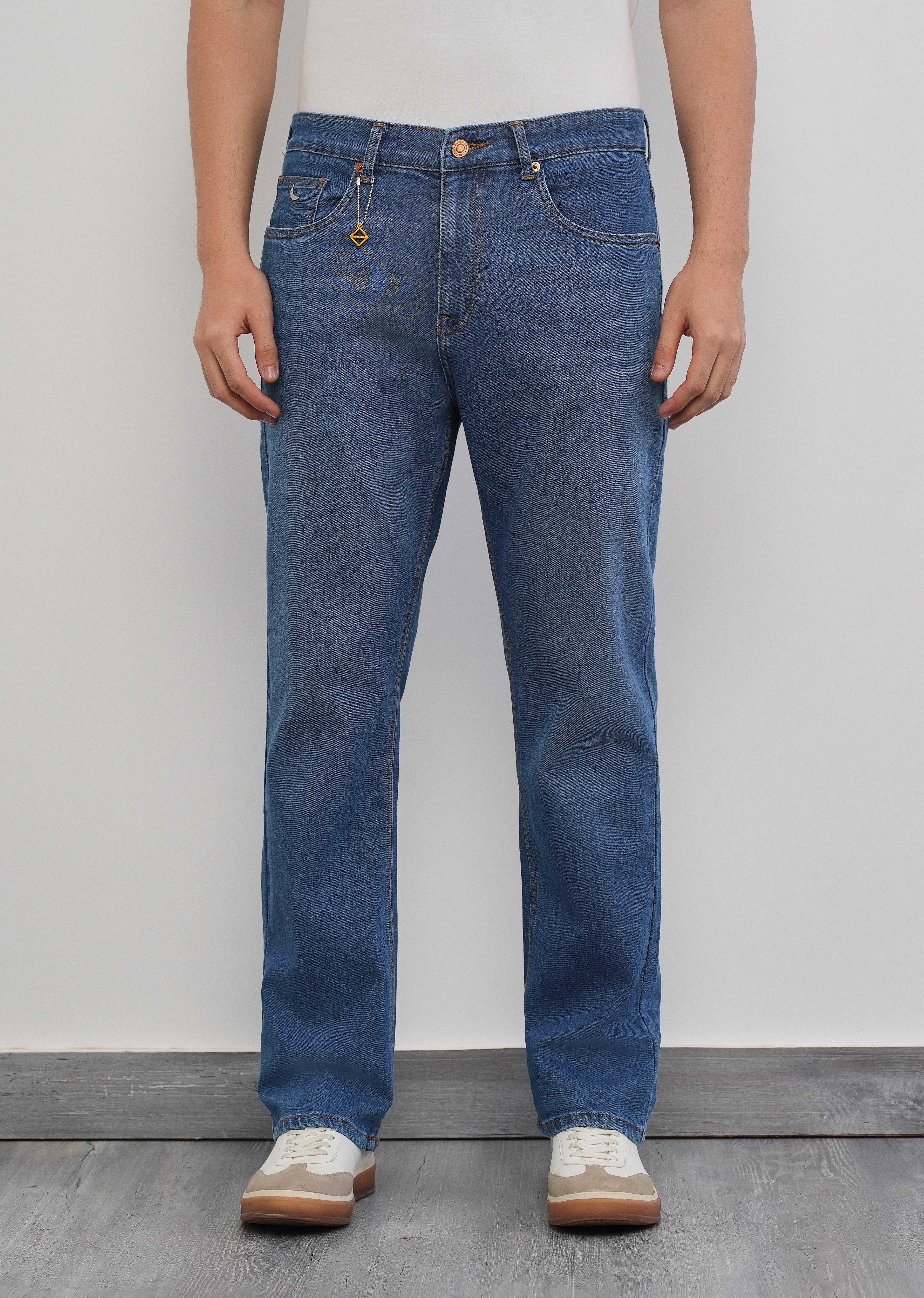 Classic Blue Straight Fit Jeans - Image 3