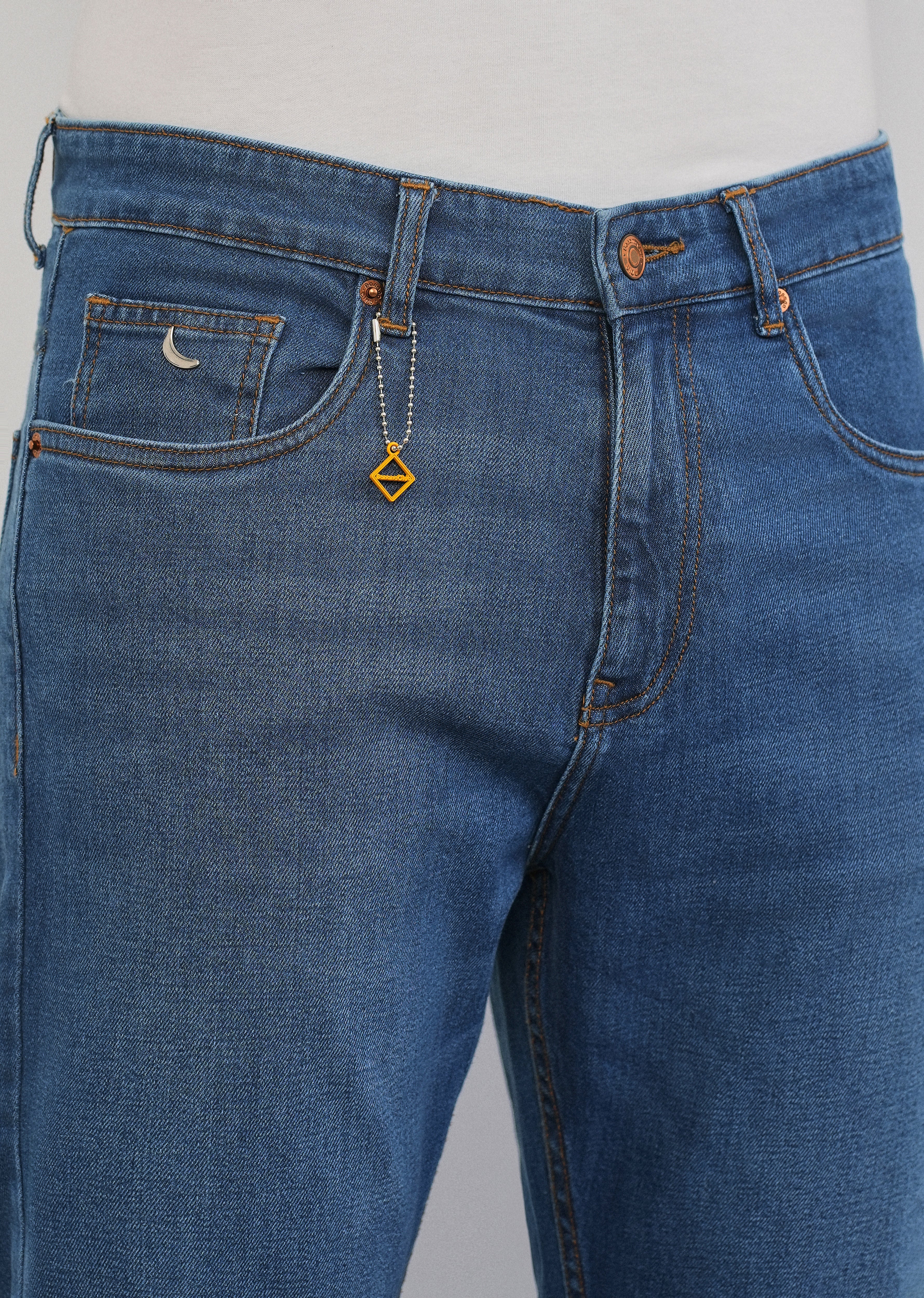 Classic Blue Straight Fit Jeans - Image 5