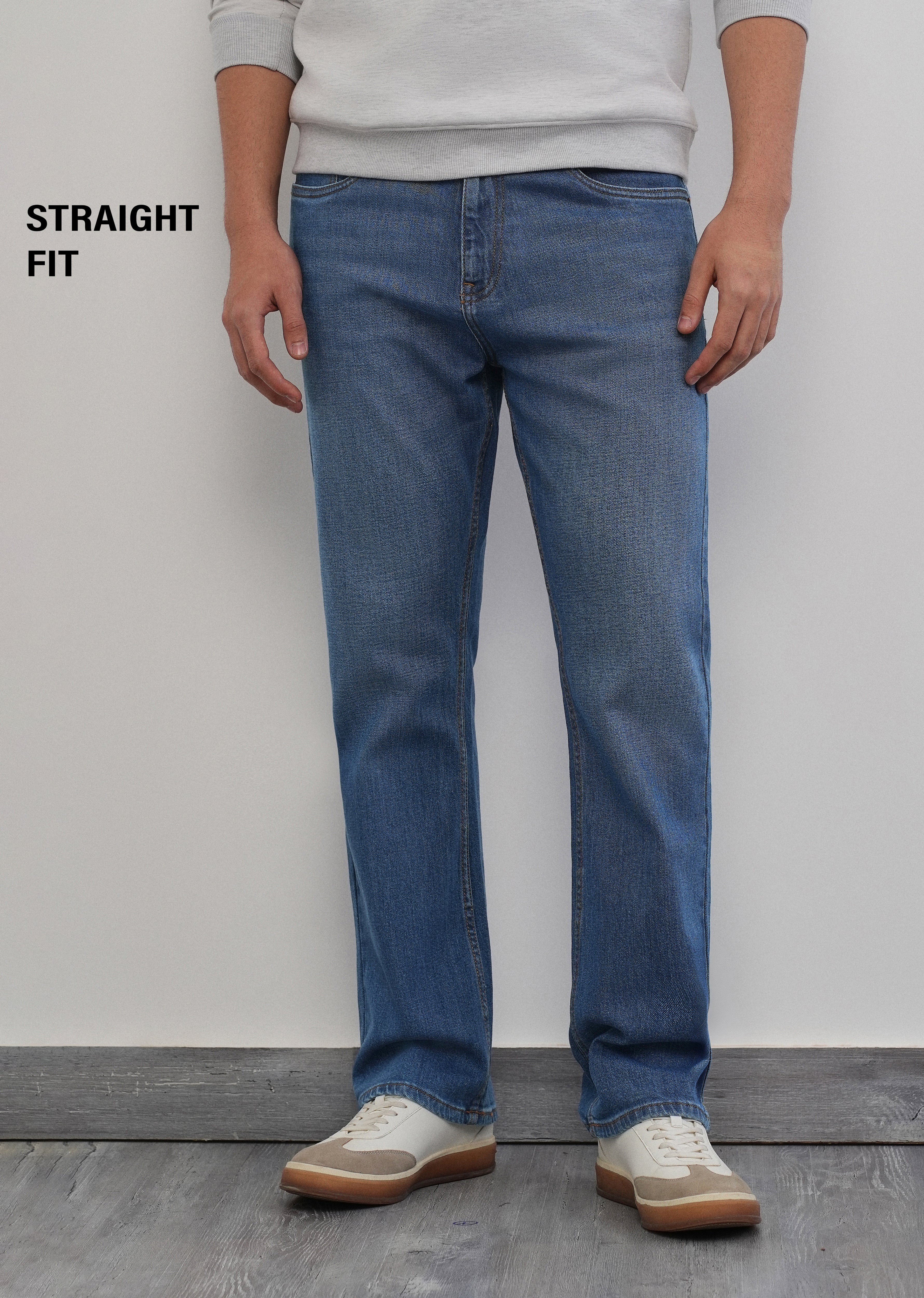 Classic Blue Straight Fit Jeans - Image 7