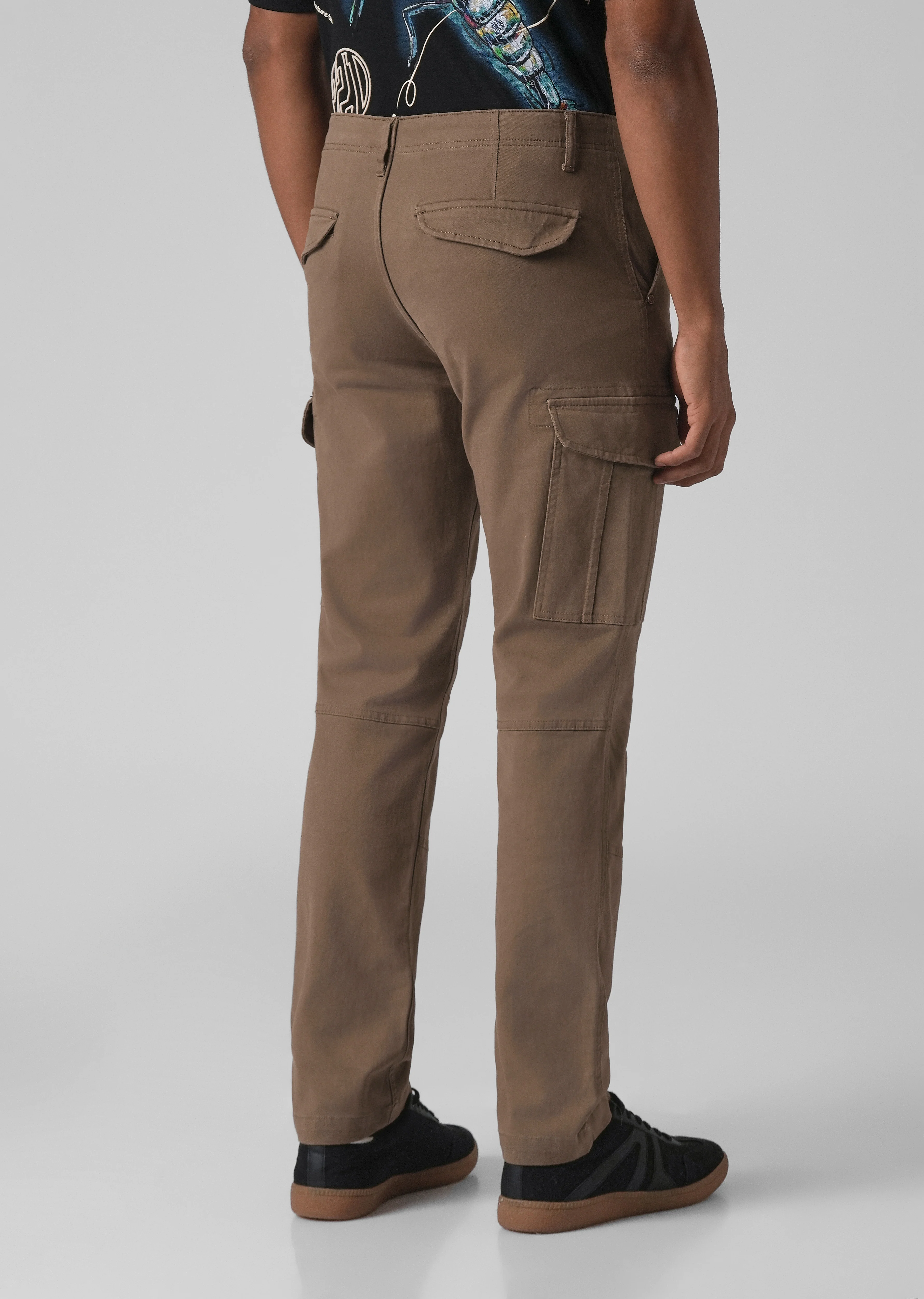 Classic Brown Regular Fit Cargo Pant - Image 2