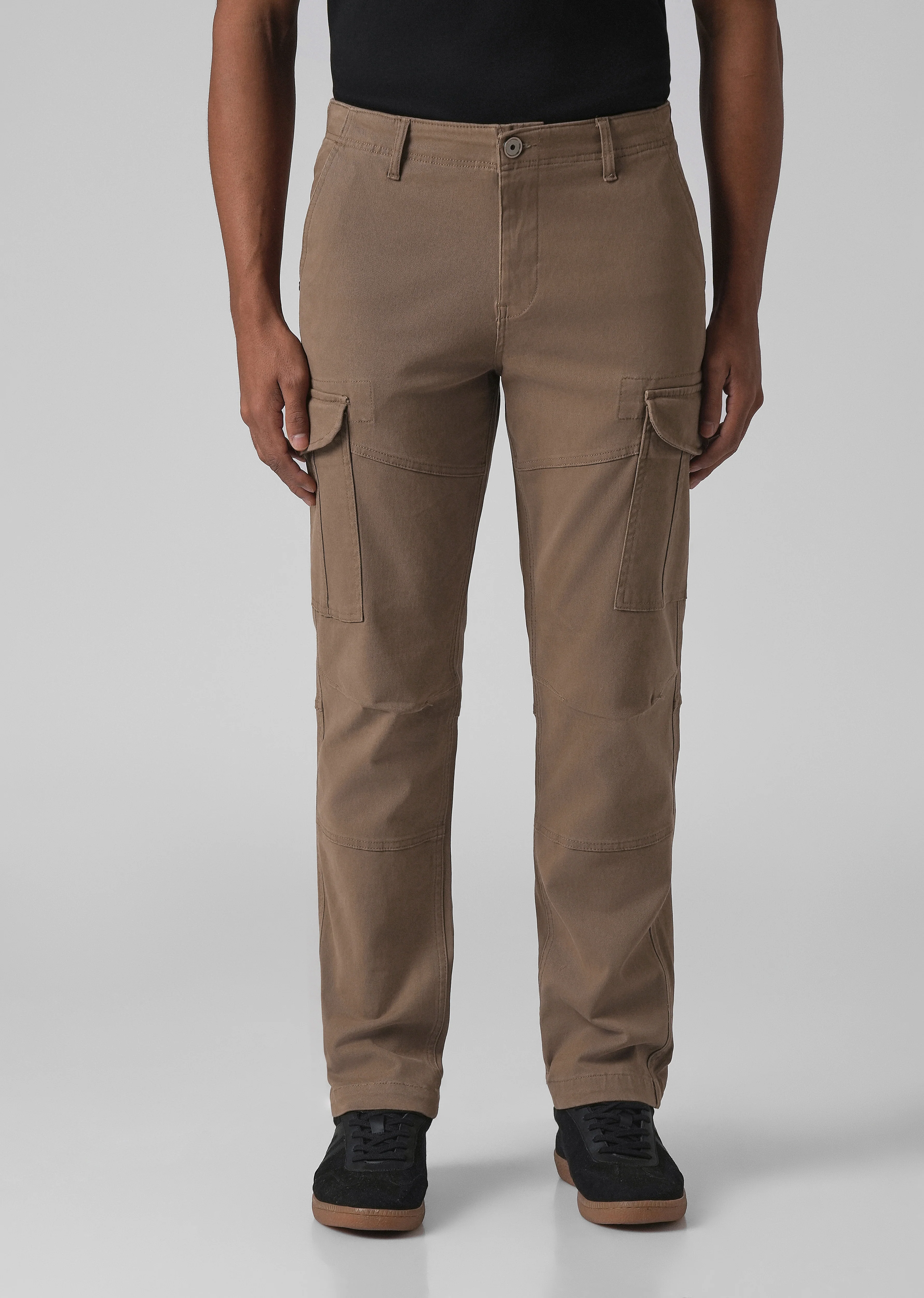 Classic Brown Regular Fit Cargo Pant - Image 3