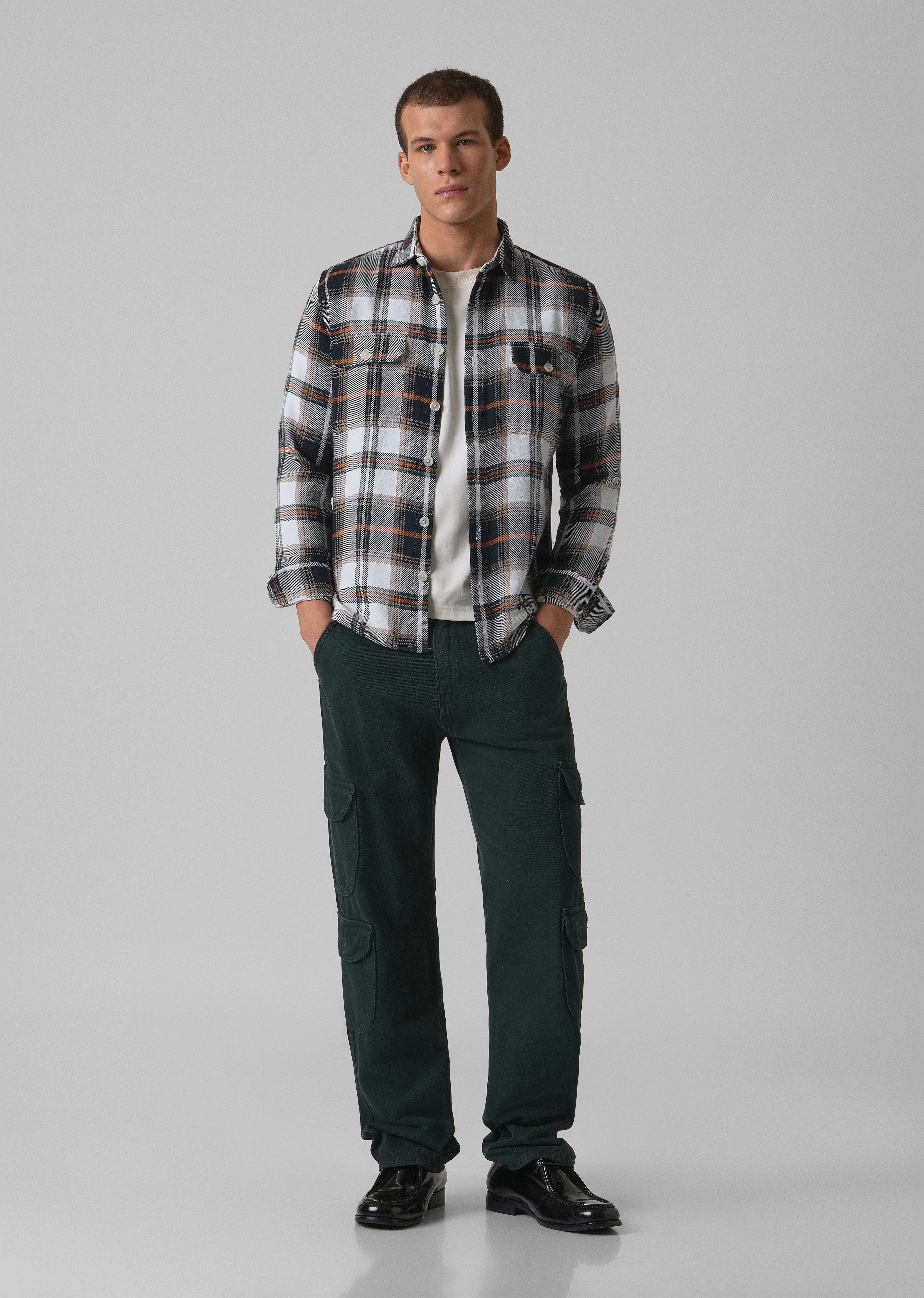 Classic Brushed Cotton Check Shirt - Image 6