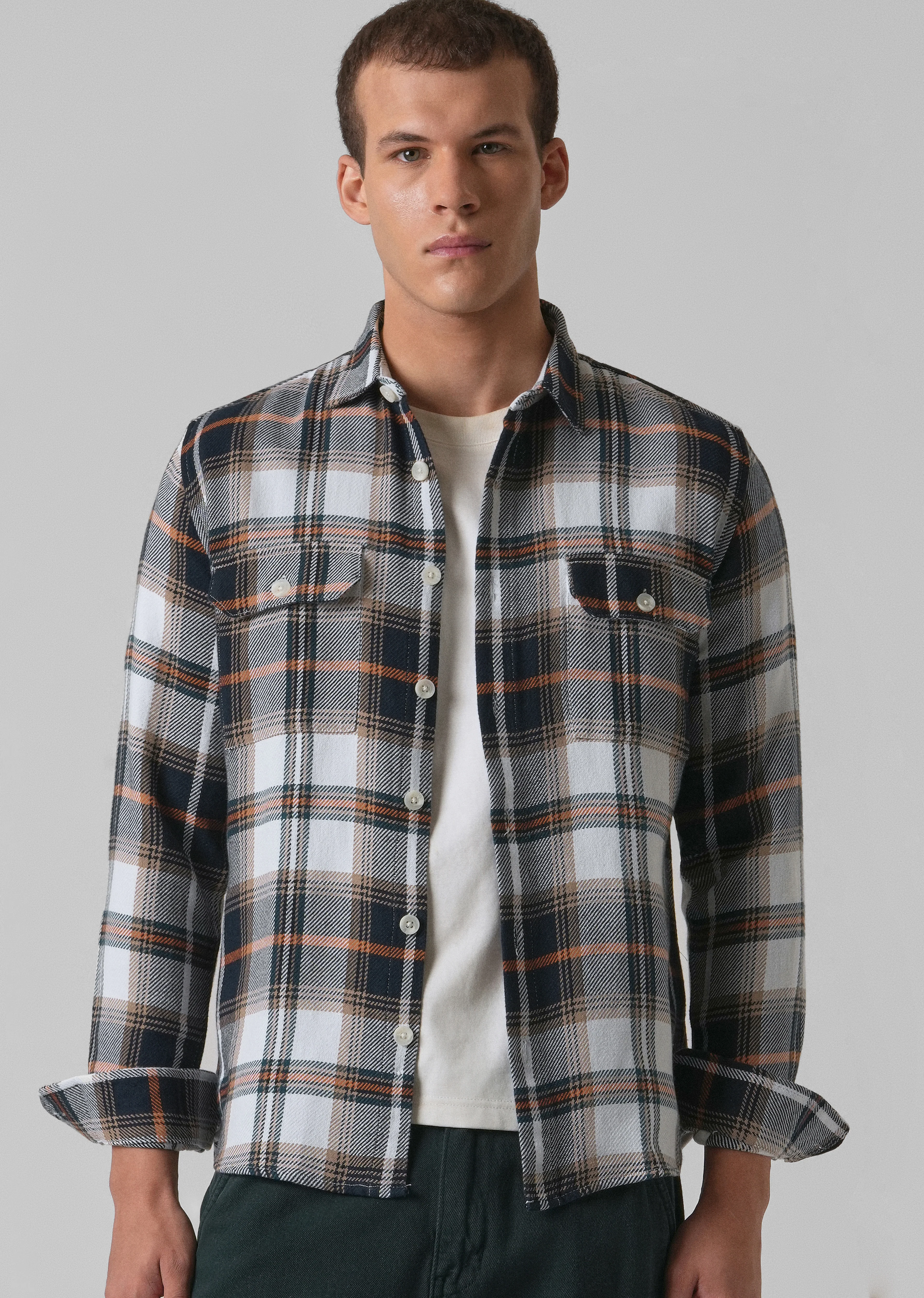 Classic Brushed Cotton Check Shirt - Image 7