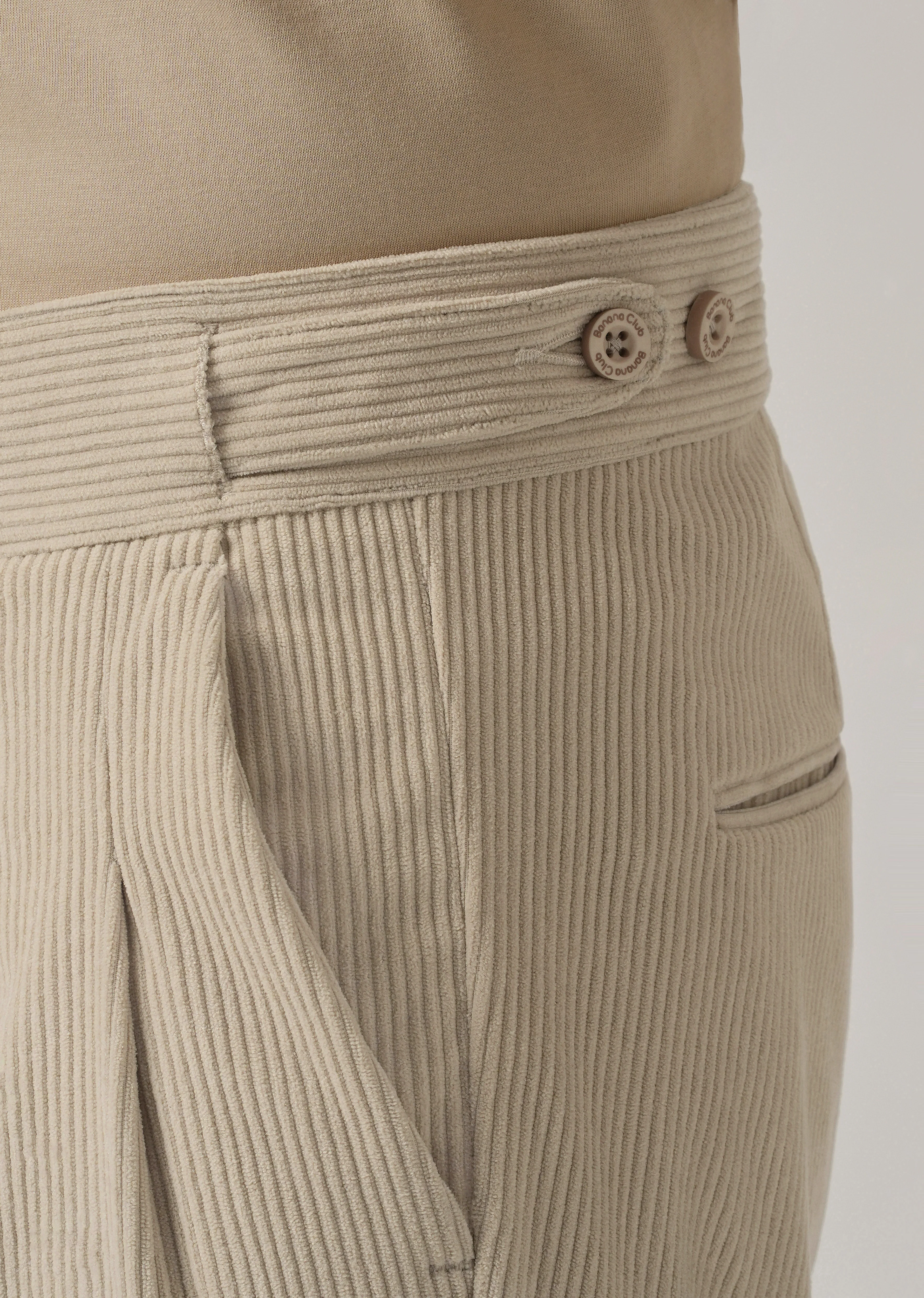 Classic Cream Corduroy Gurkha Pants - Image 5