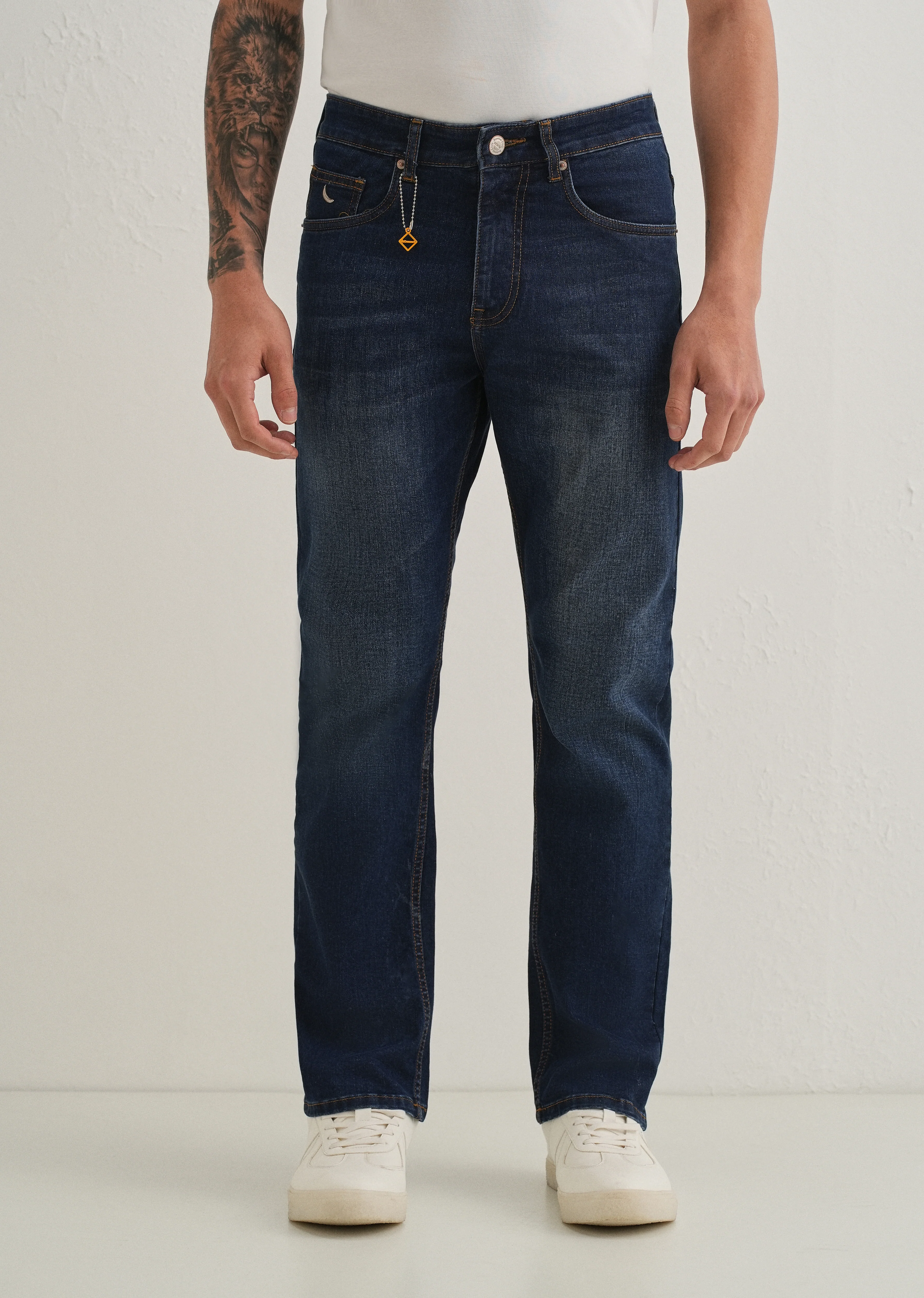 Classic Indigo Straight Jeans - Image 3