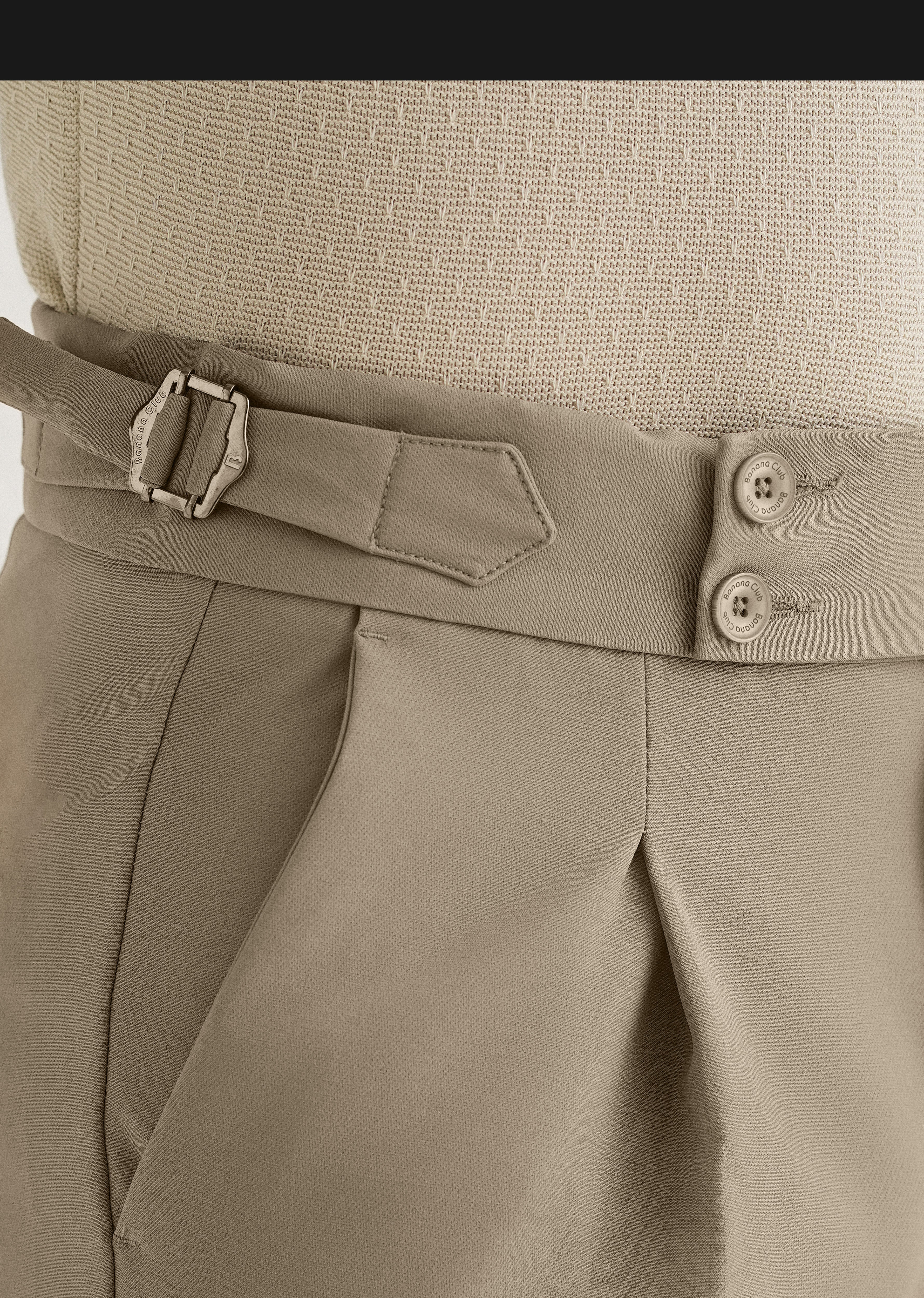 Classic Tan Pleated Gurkha Pant - Image 6