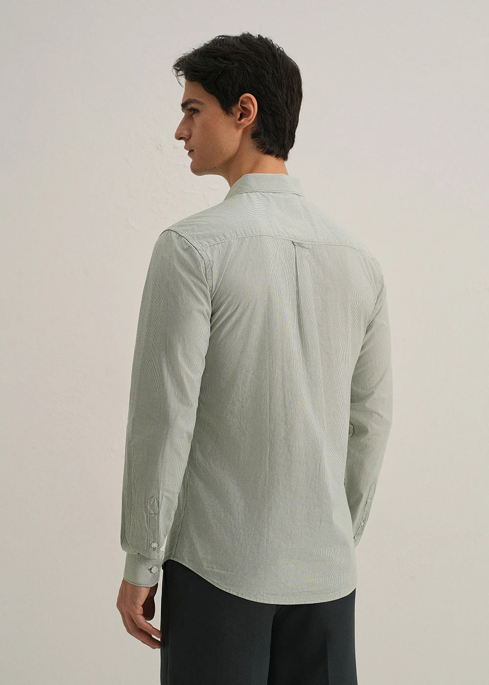 Clover Green Pin Striped Shirt - Image 4