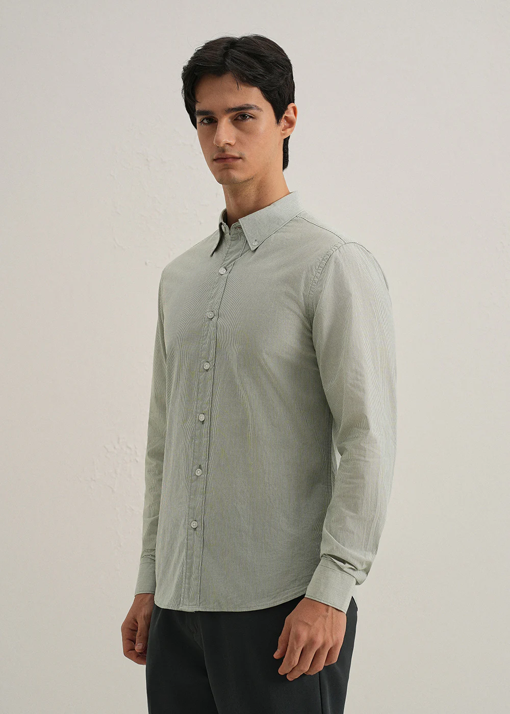 Clover Green Pin Striped Shirt - Image 5