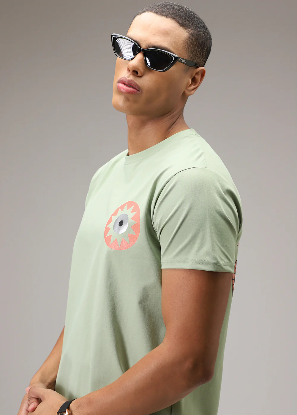 Clover Green Printed T-Shirt - Image 3