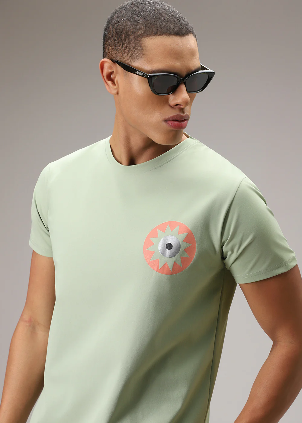 Clover Green Printed T-Shirt - Image 7